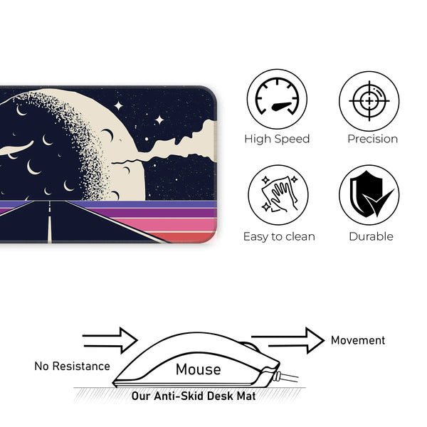 Retro Moon Road Deskmat