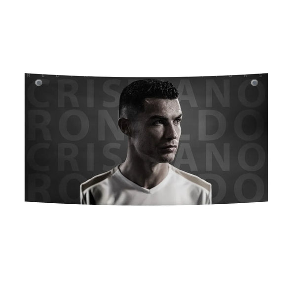 Cristiano Ronaldo Monochrome Power Look Tapestry