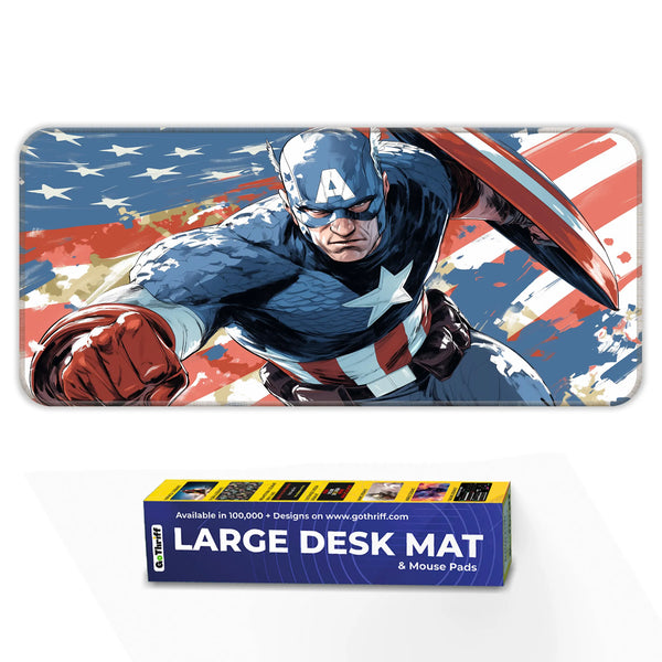 Captain America Action Pose Deskmat