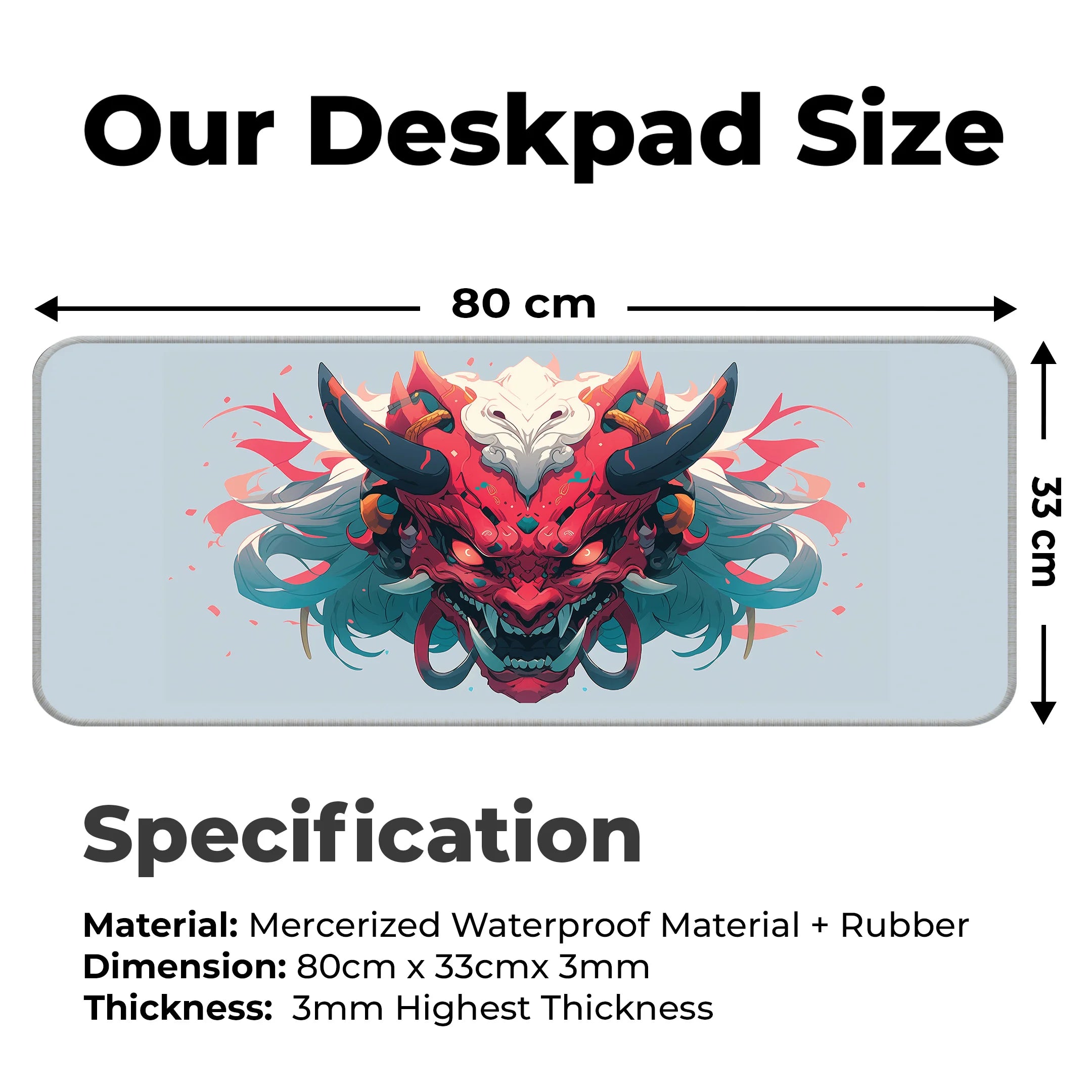 Oni Demon Mask Deskmat