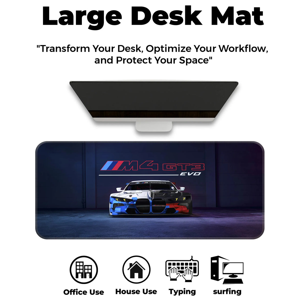 BMW M4 GT3 EVO Motorsport Racing Deskmat