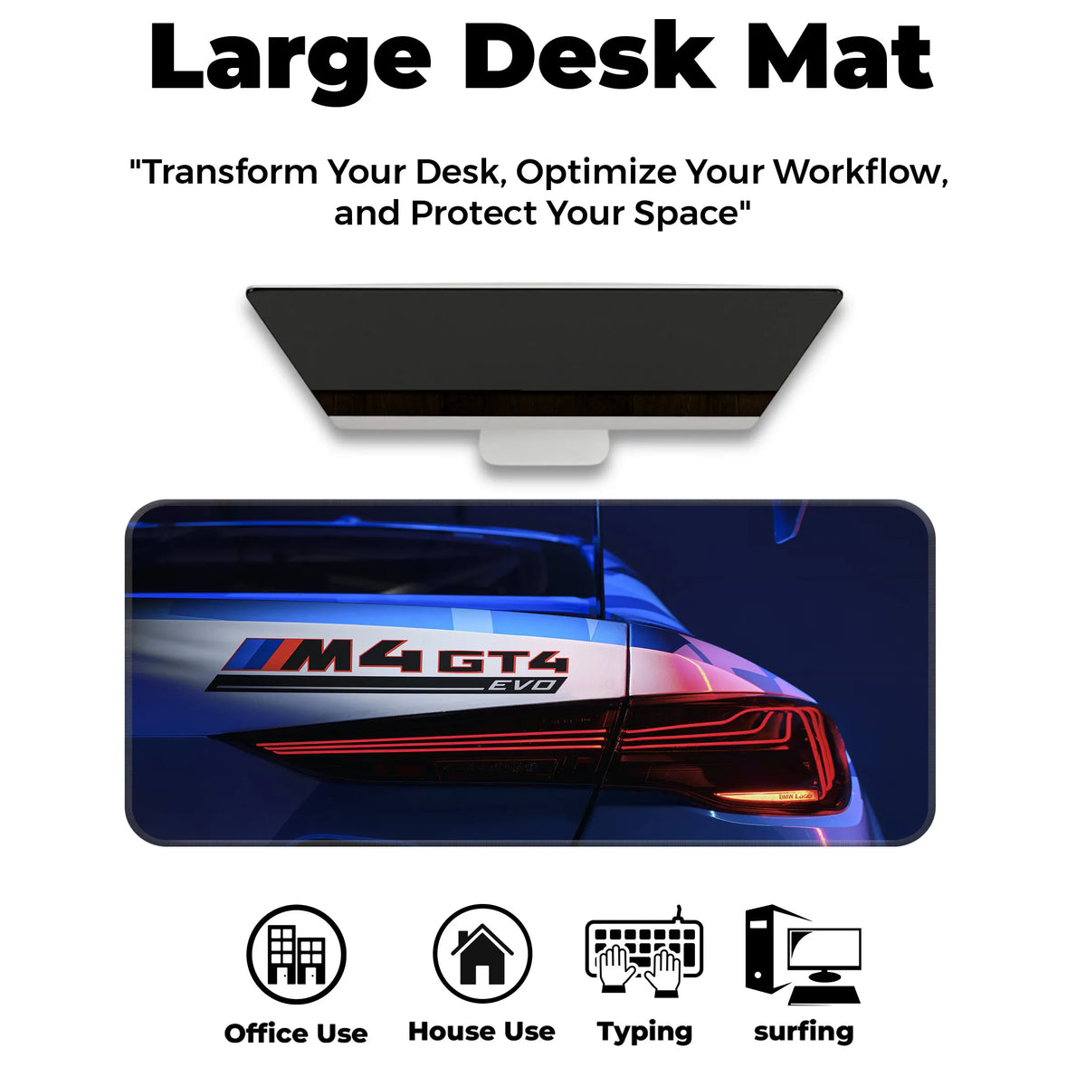 BMW M4 GT4 EVO Rear Light Motorsport Deskmat