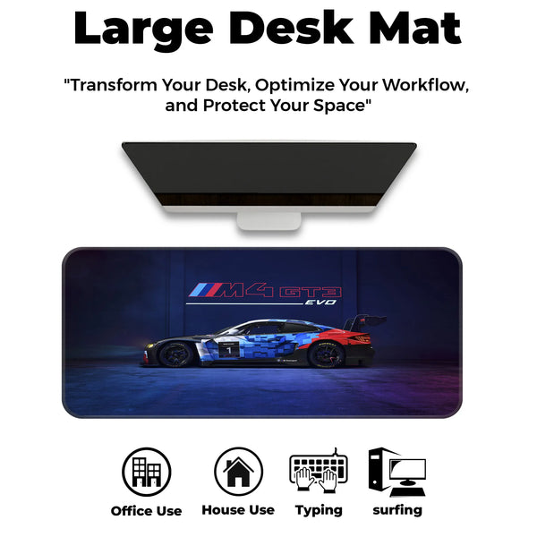 BMW M4 GT3 EVO Racing Side View Deskmat
