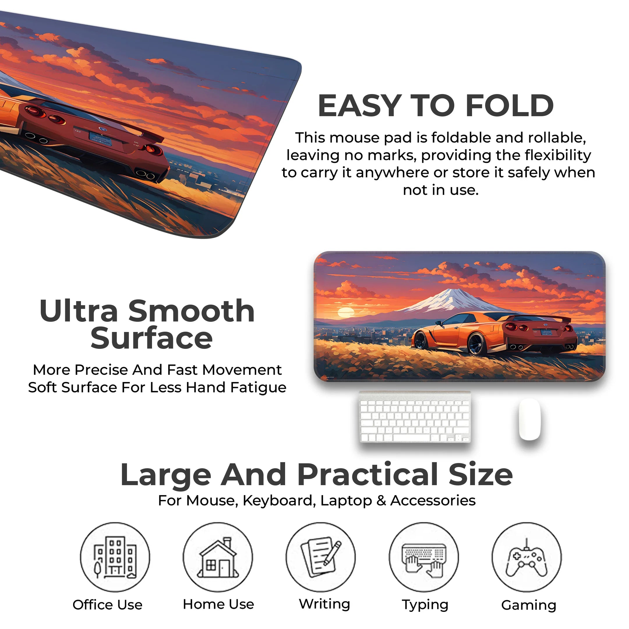 Nissan GTR Sunset Desk Mat