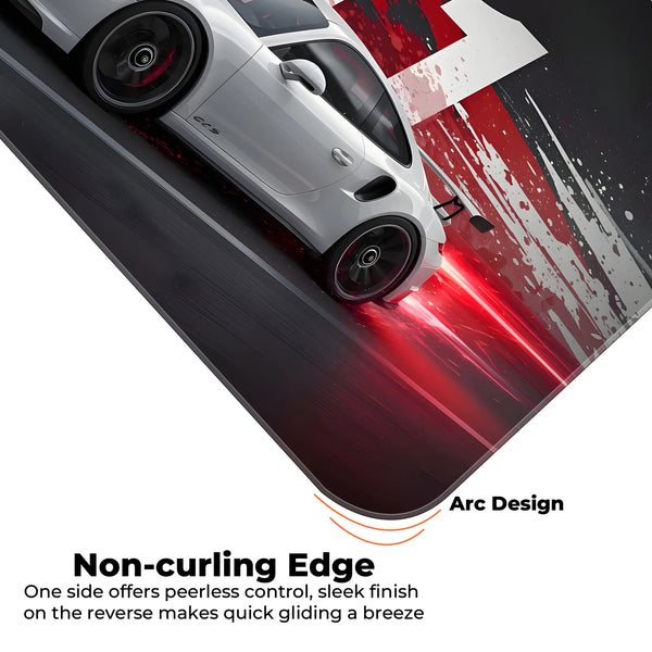 Porsche 911 Carrera White Racing Deskmat