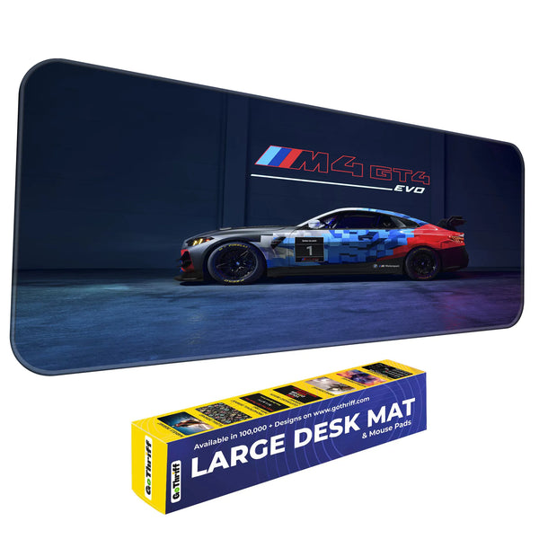 BMW M4 GT4 EVO Racing Side View Deskmat