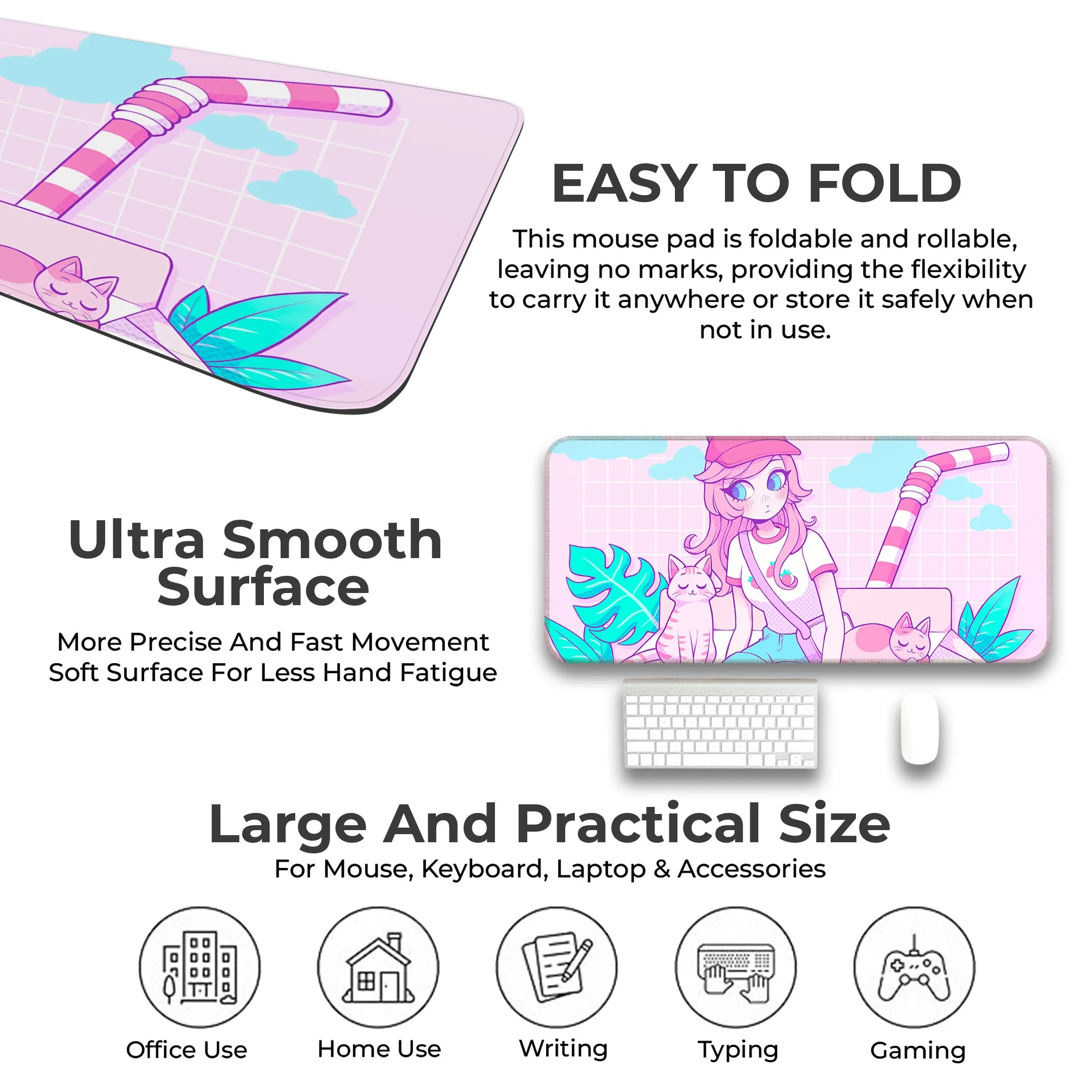 Kawai Fashion Girl Deskmat