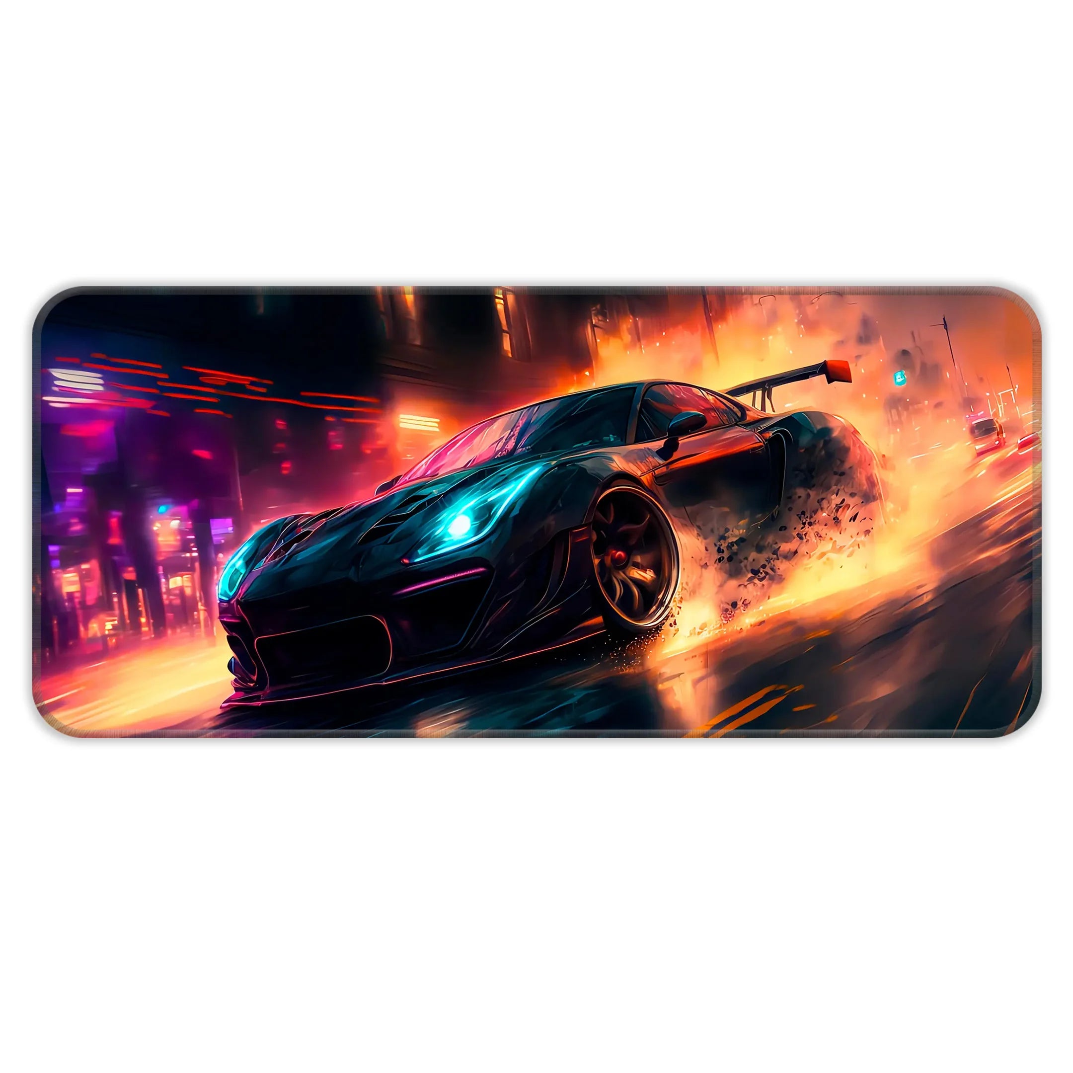 Amazing Car Drifting Design Desk Mat