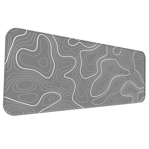 Minimalist Topographic Pattern Deskmat