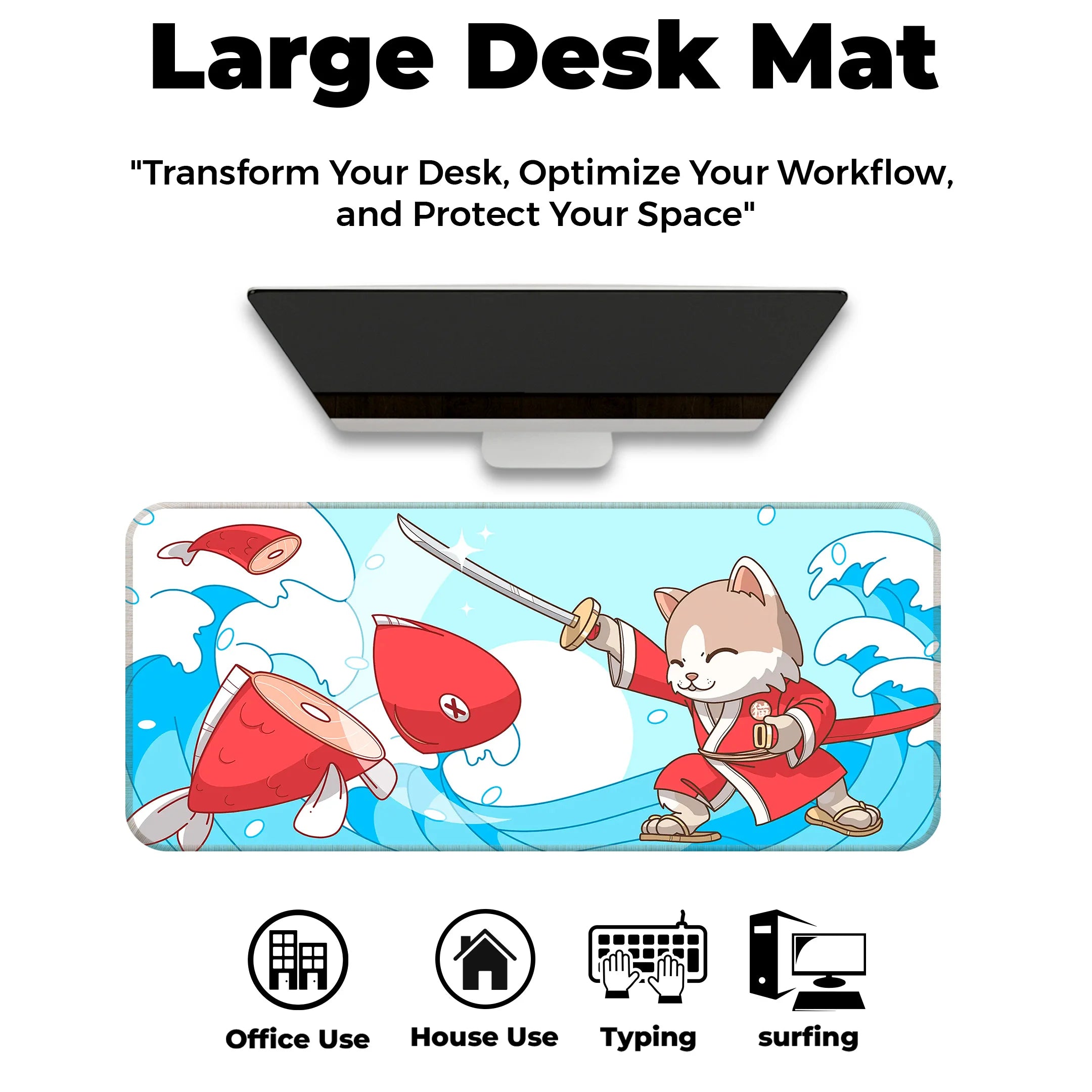 Japanese Cat Deskmat