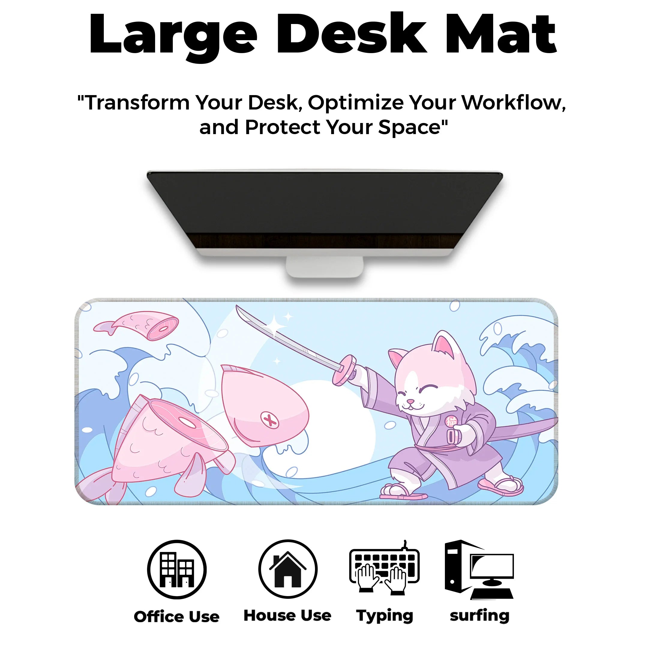 Japanese Cat Deskmat