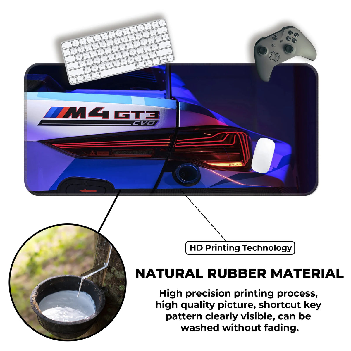 BMW M4 GT3 EVO Rear Light Detail Deskmat