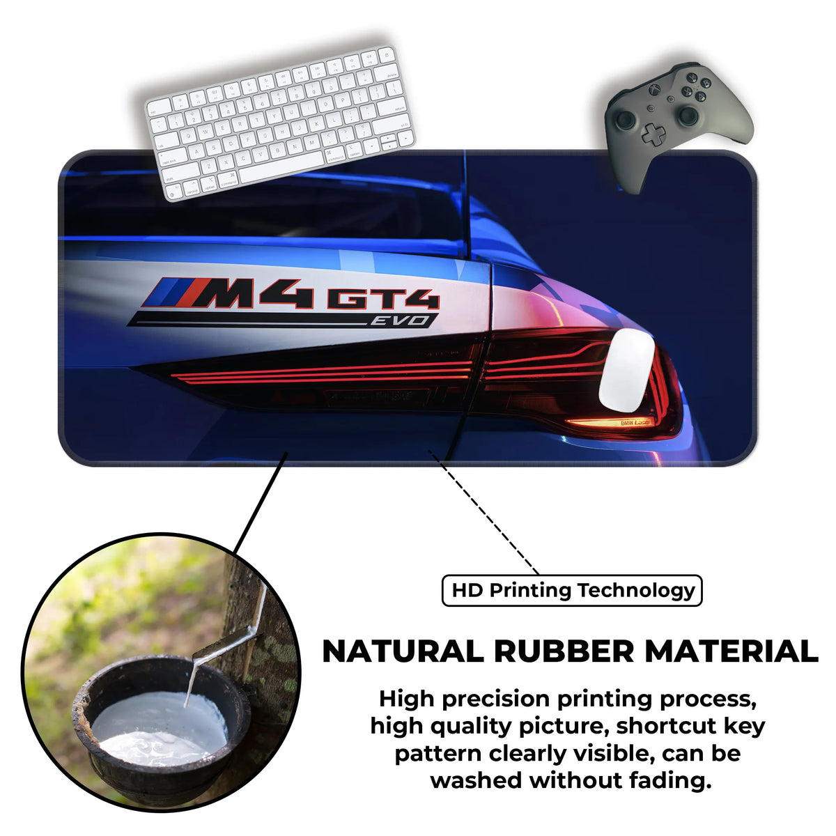 BMW M4 GT4 EVO Rear Light Motorsport Deskmat