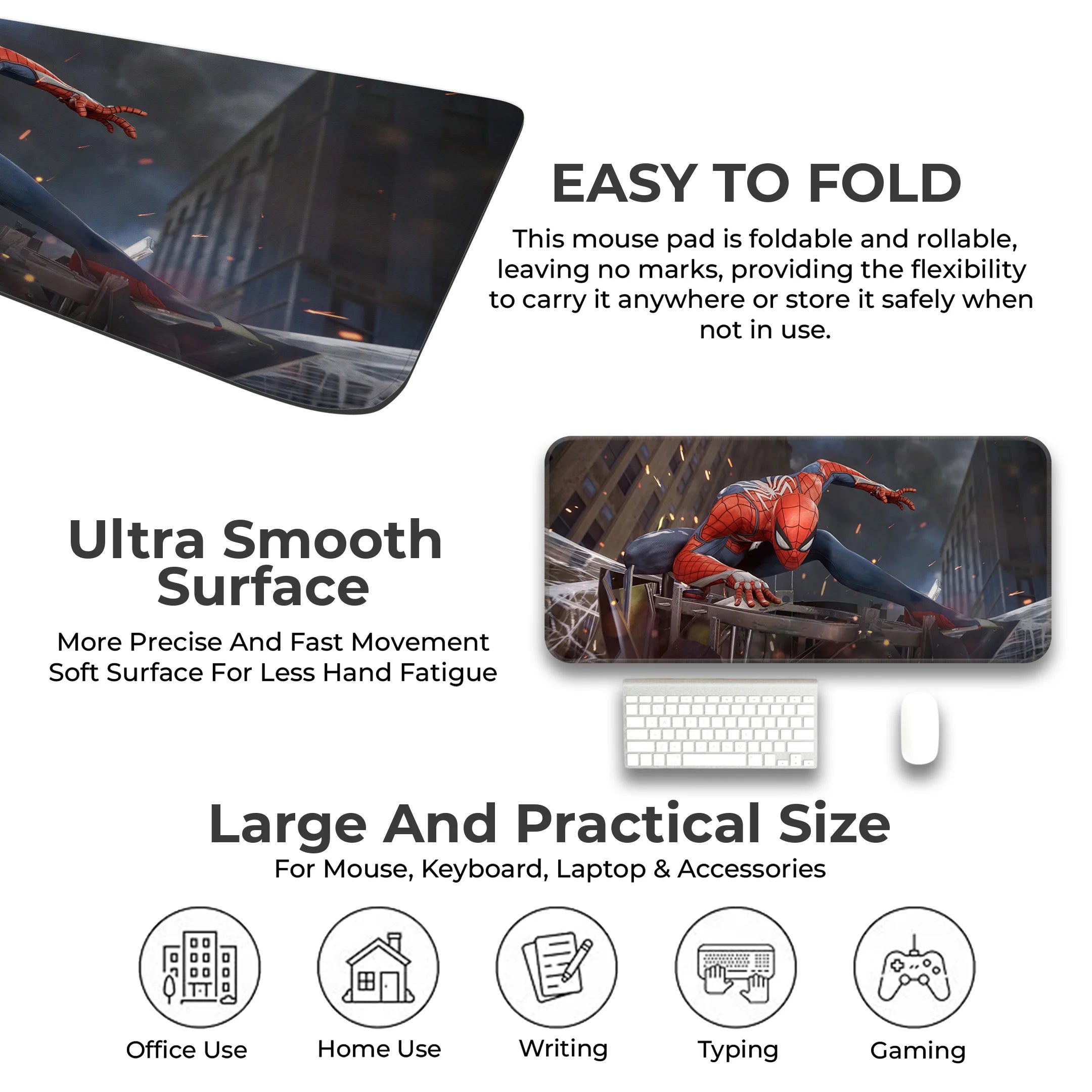 Spider-Man Heroic Leap Mat – Marvel Superhero Gaming Deskmat