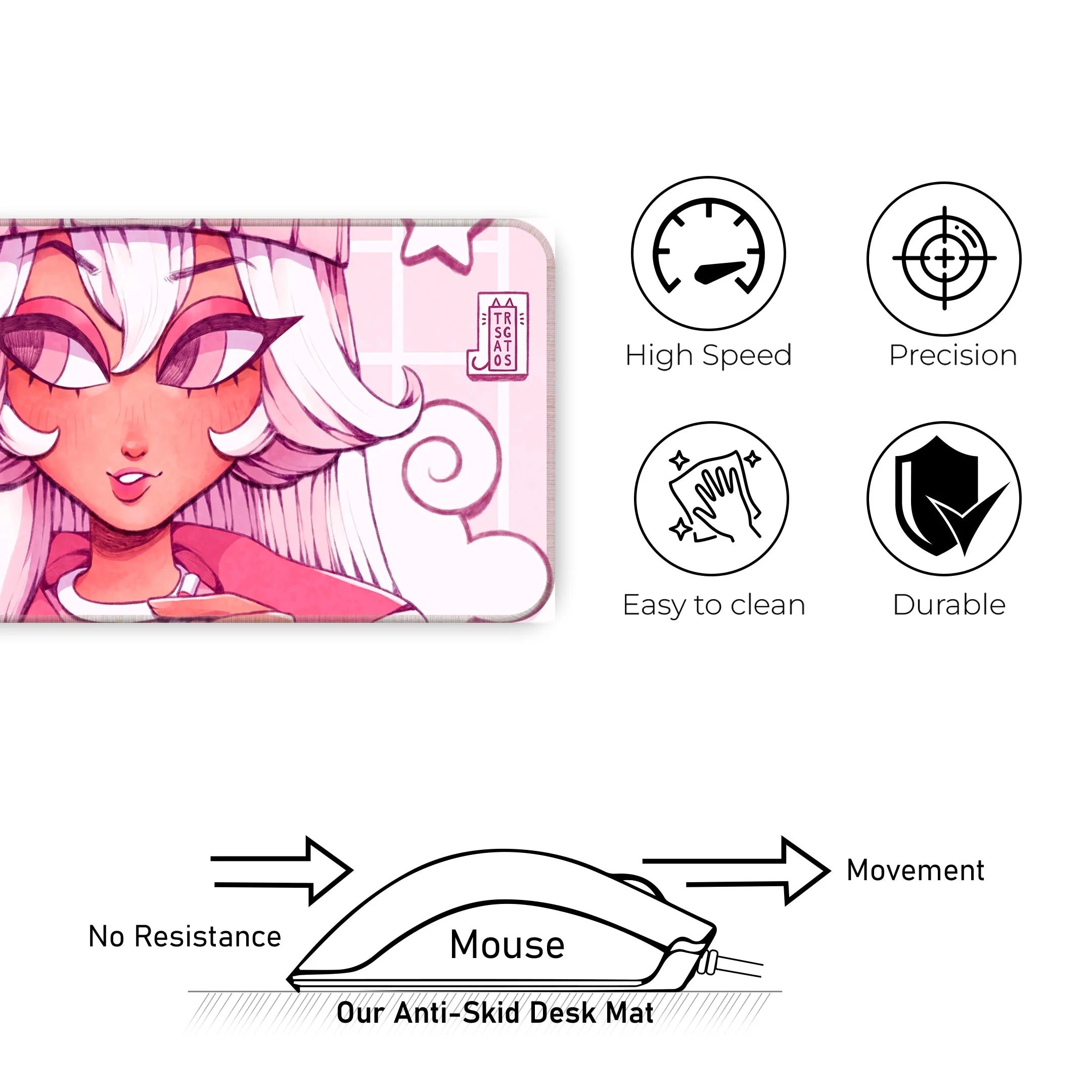 Kawai Fashion Girl Deskmat