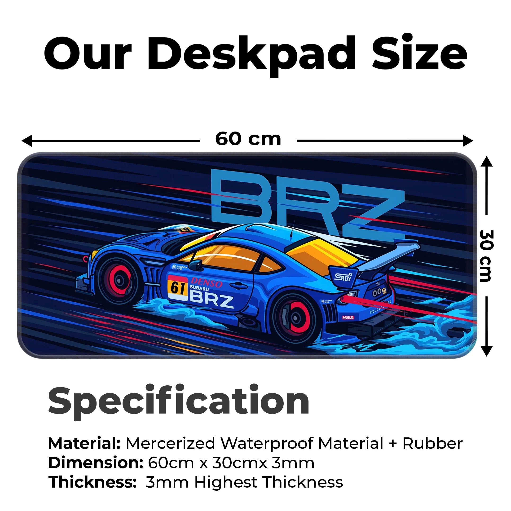 Subaru BRZ Deskmat