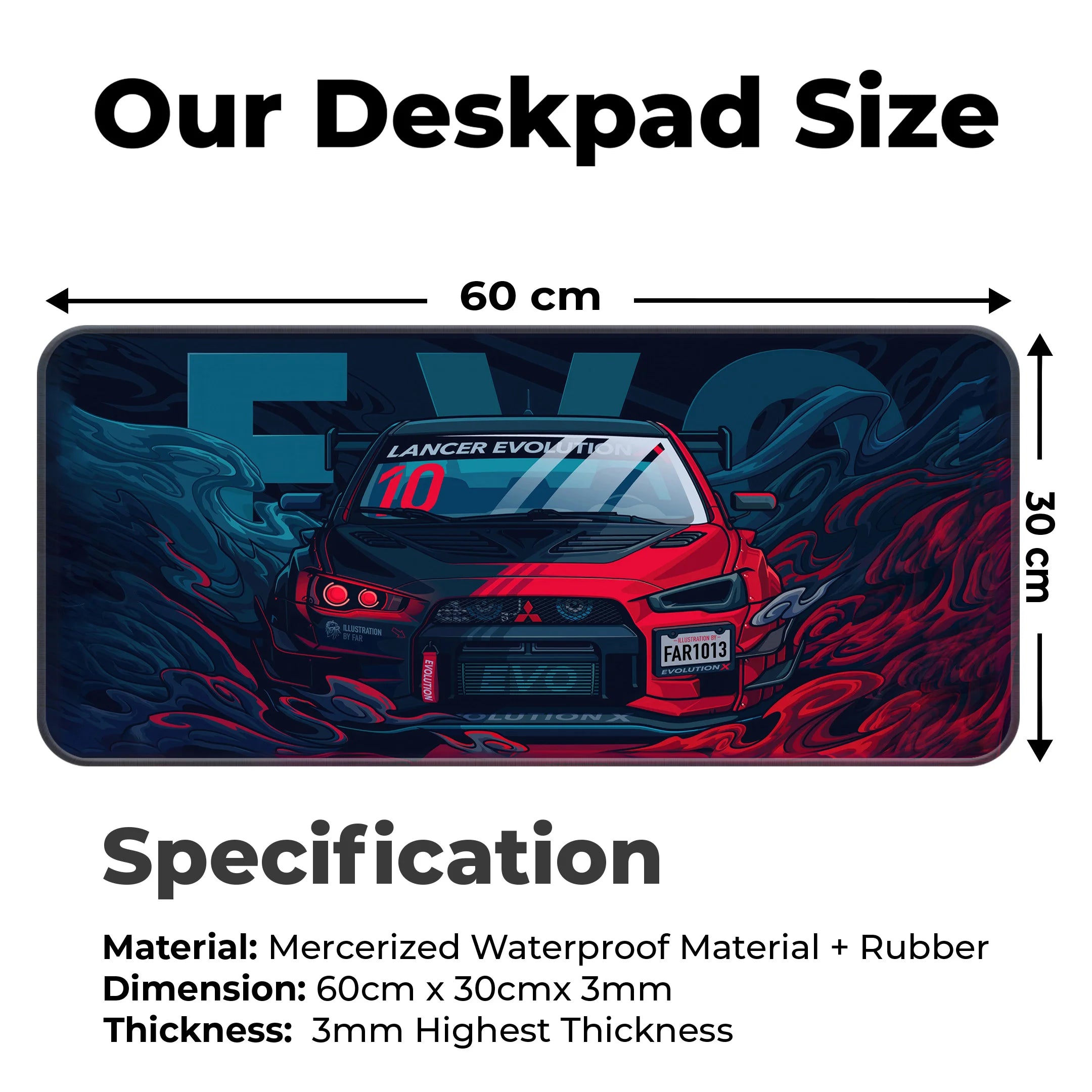 Mitsubishi Lancer Evolution Deskmat