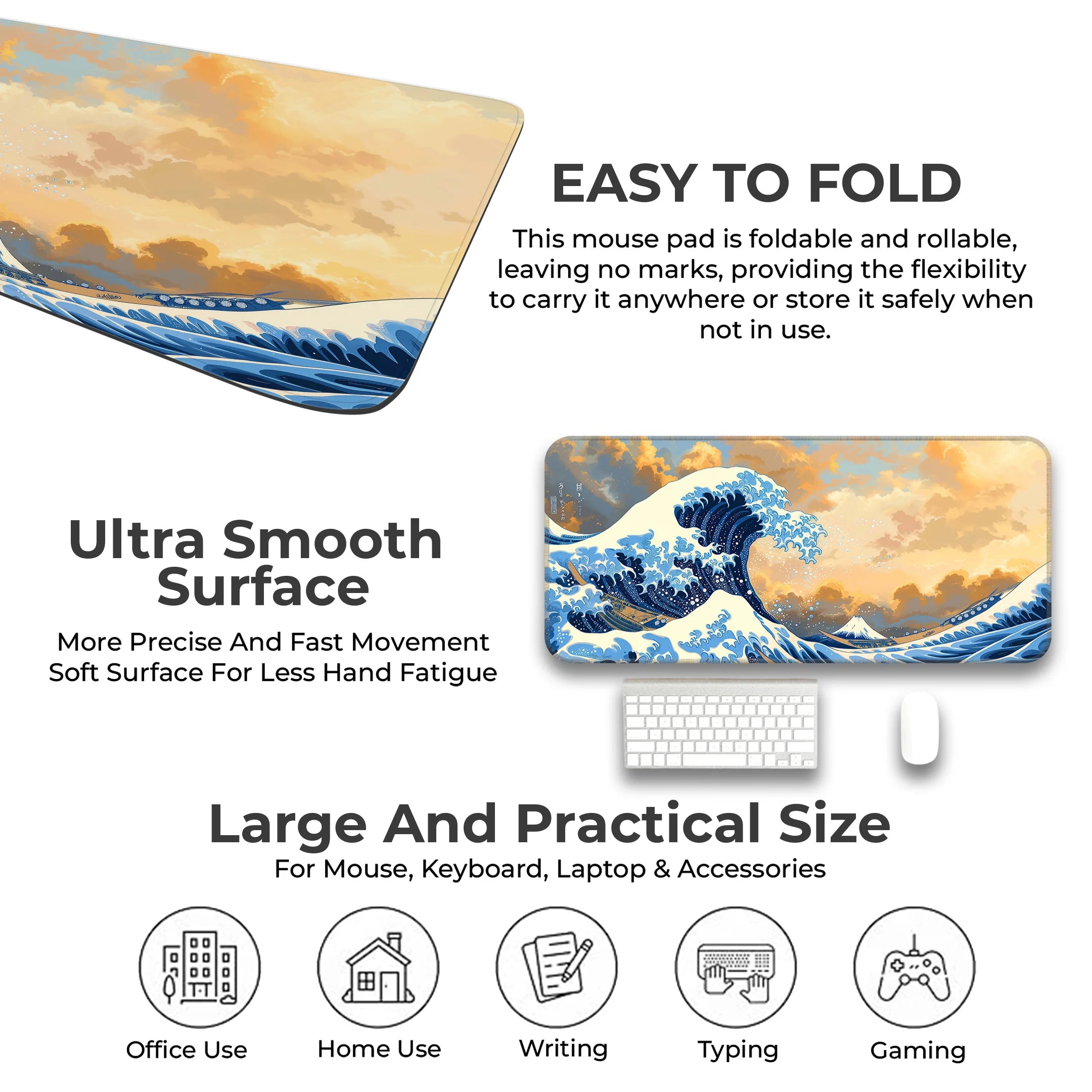 Great Wave of Kanagawa Art Deskmat