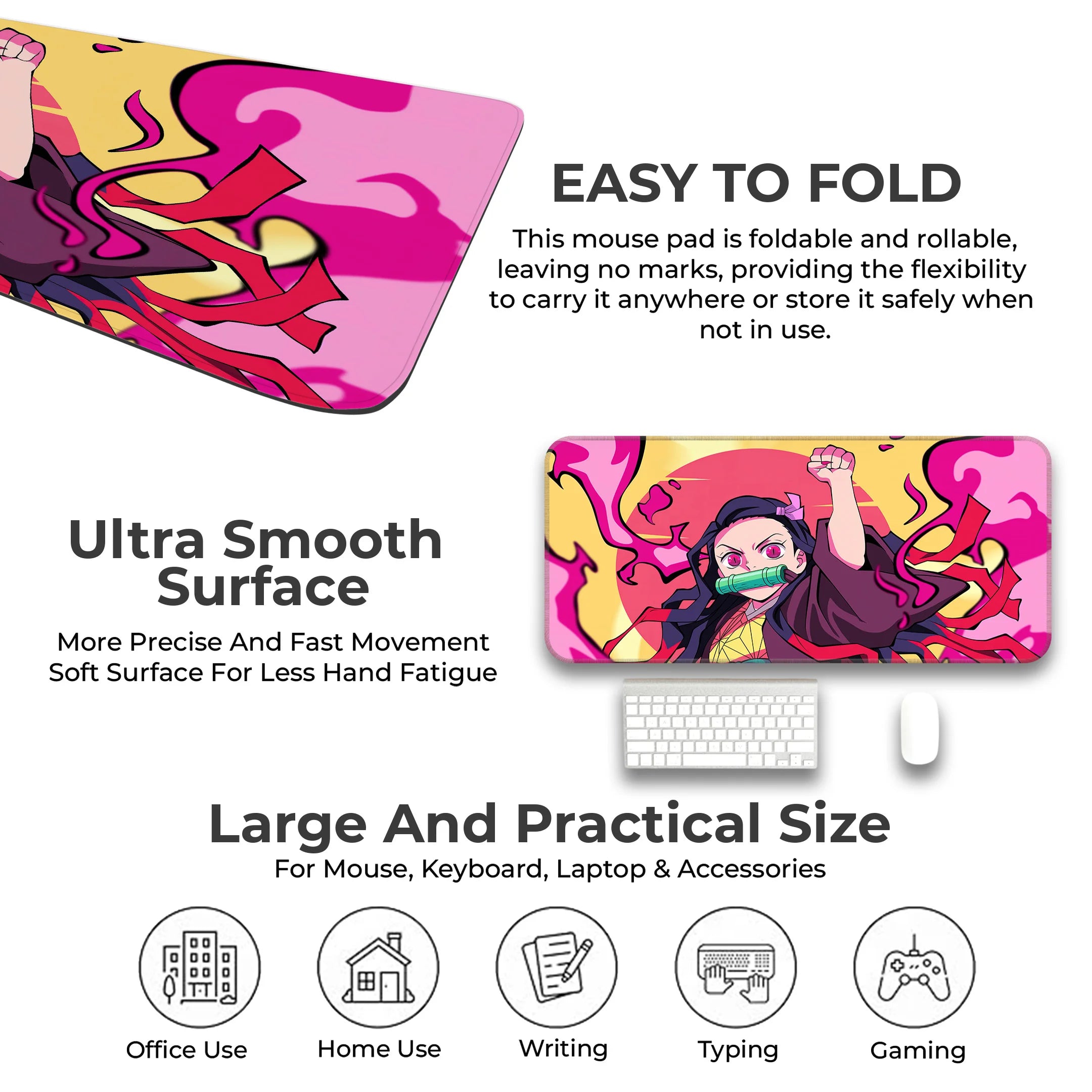 Nezuko Kamado Flame Aura Deskmat