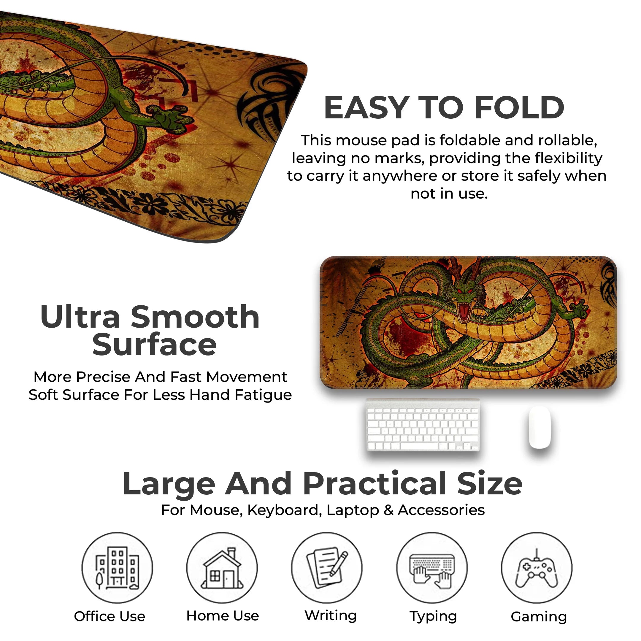 Dragon Shenron Vintage Art  Deskmat