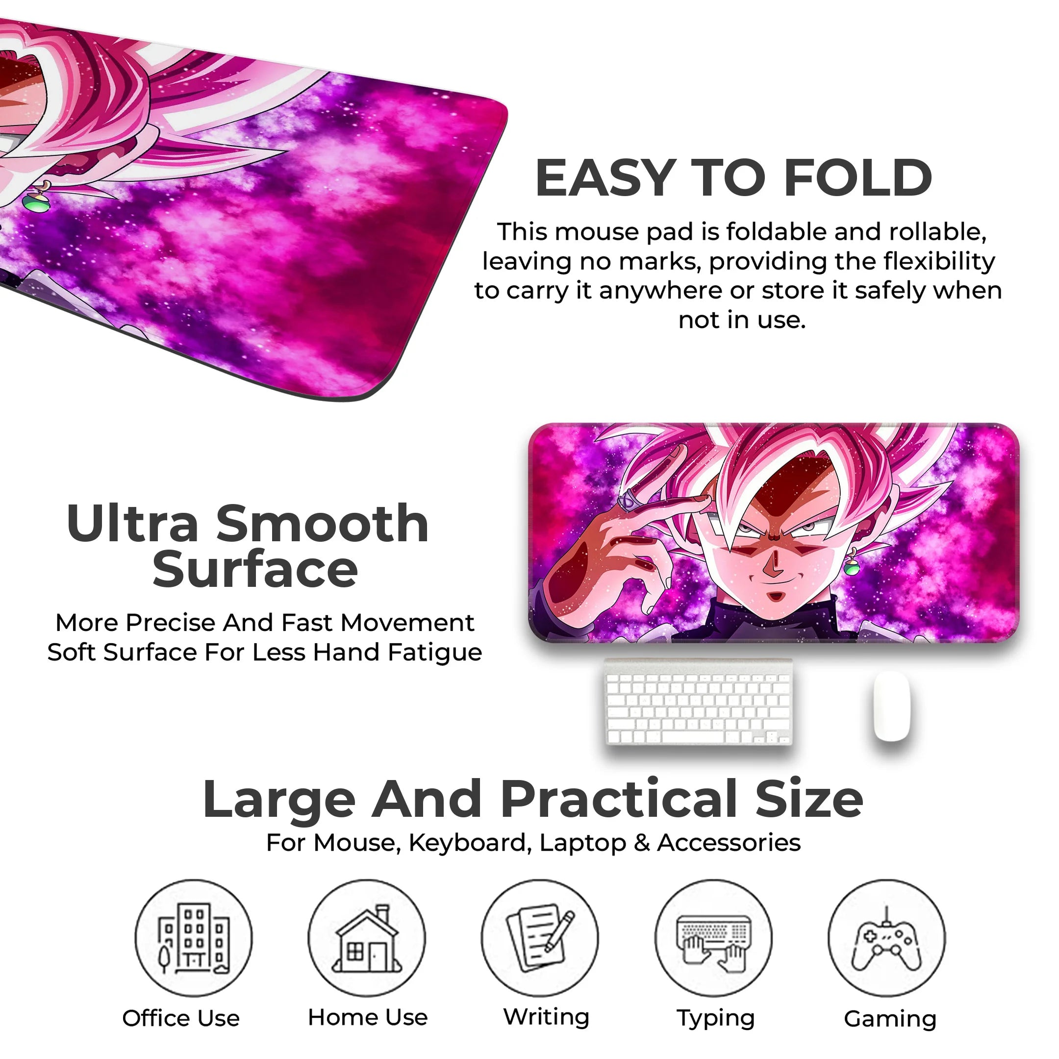 Goku Black Rose Power Surge Deskmat