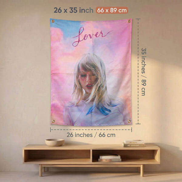 Taylor Swift Lover Tapestry | Pastel Pink & Blue Wall Decor