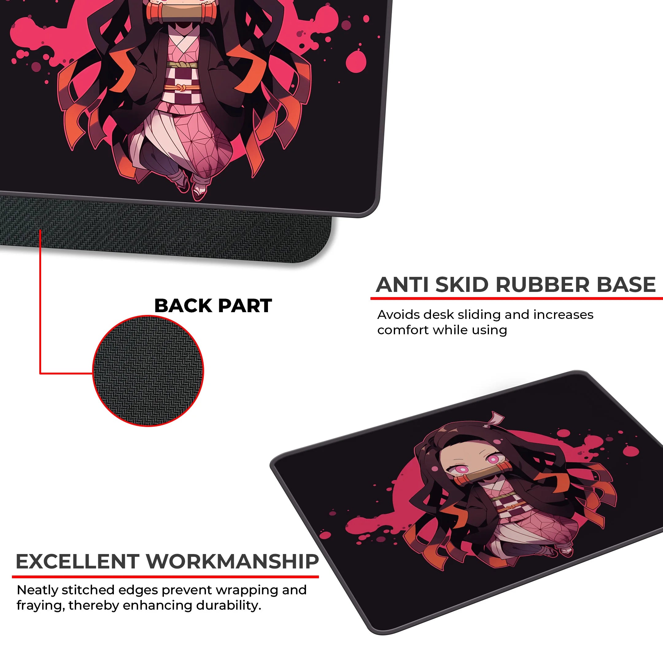 Nezuko Kamado Chibi – Cute Demon Slayer Anime Gaming Mousepad