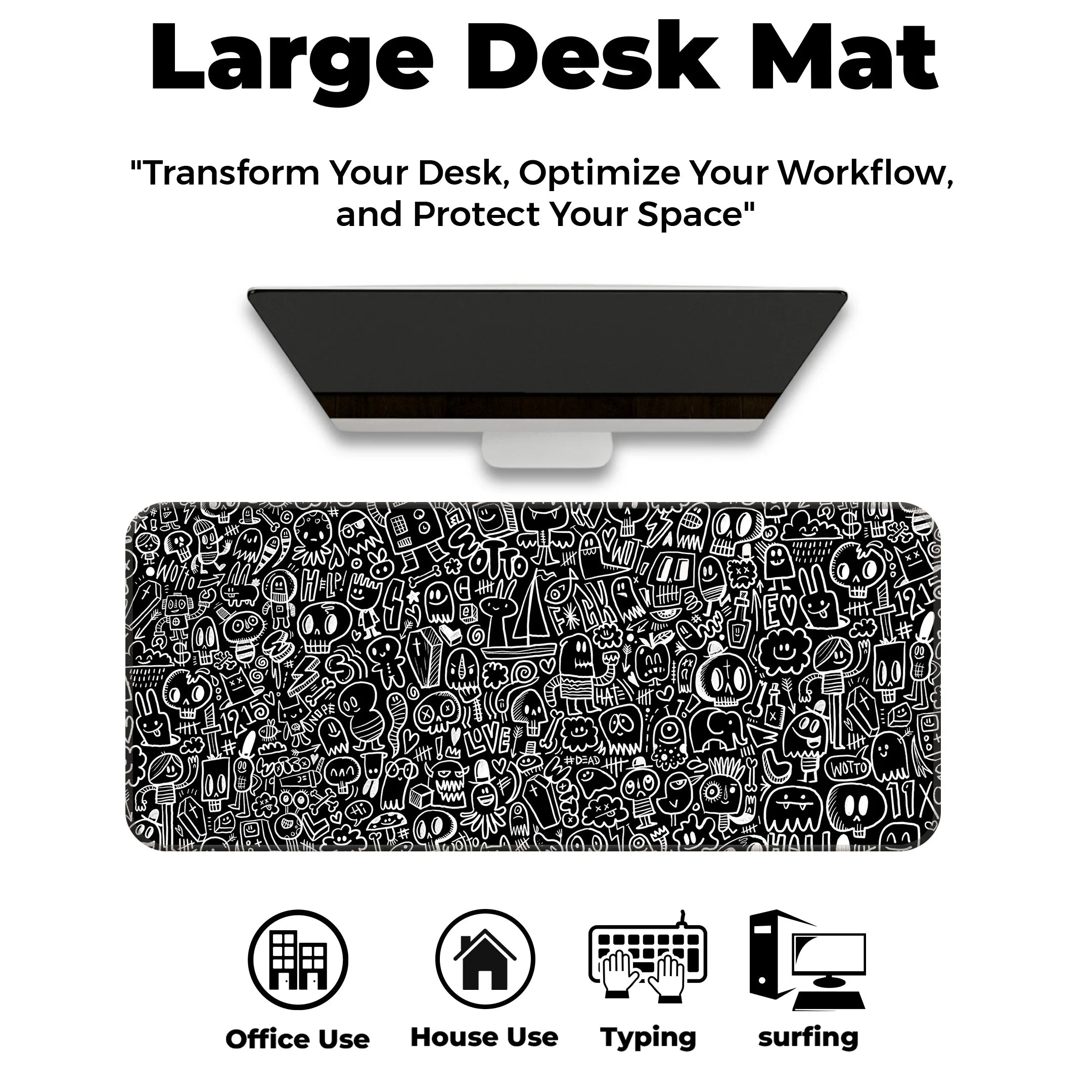 Doodle Pattern Deskmat