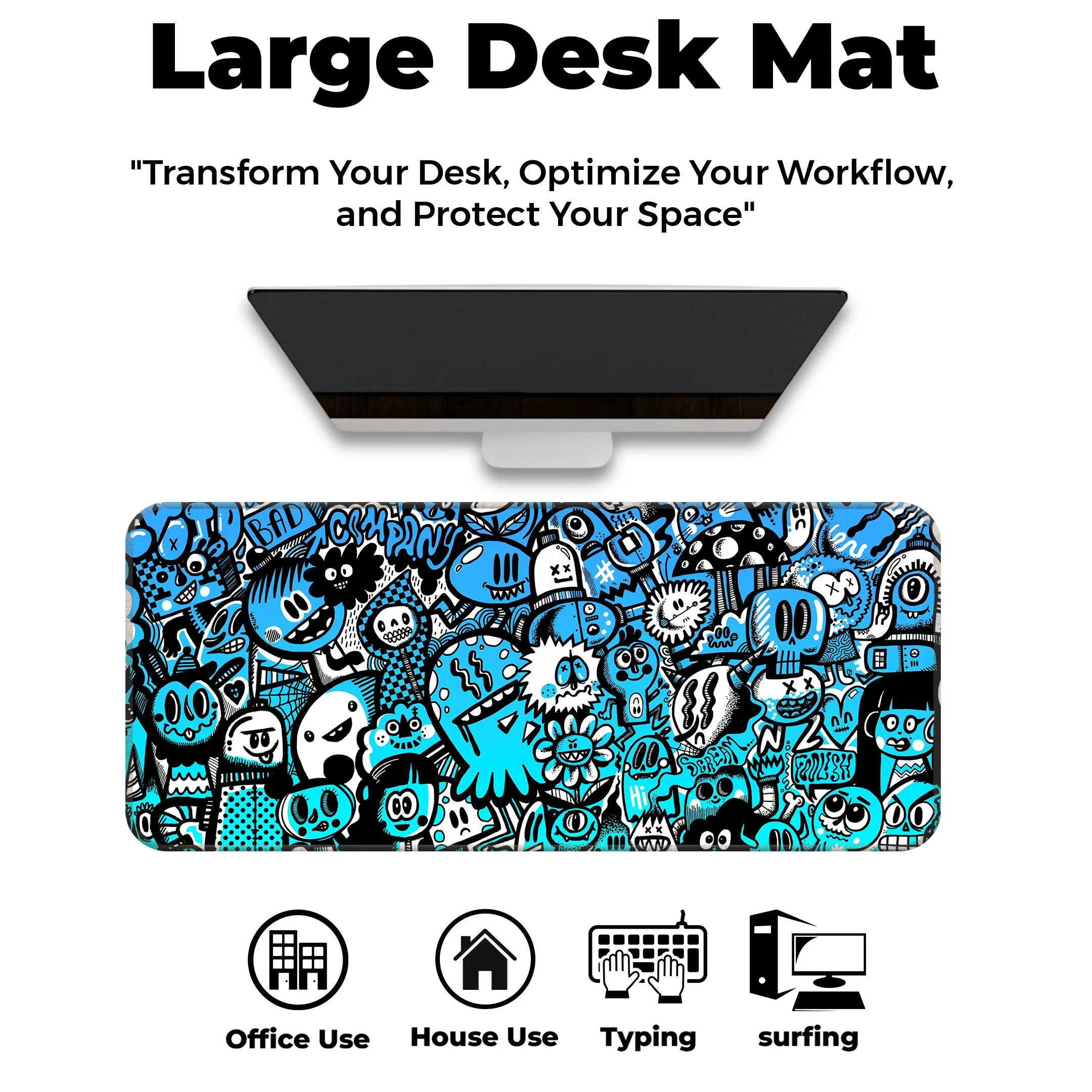 Doodle Pattern Deskmat