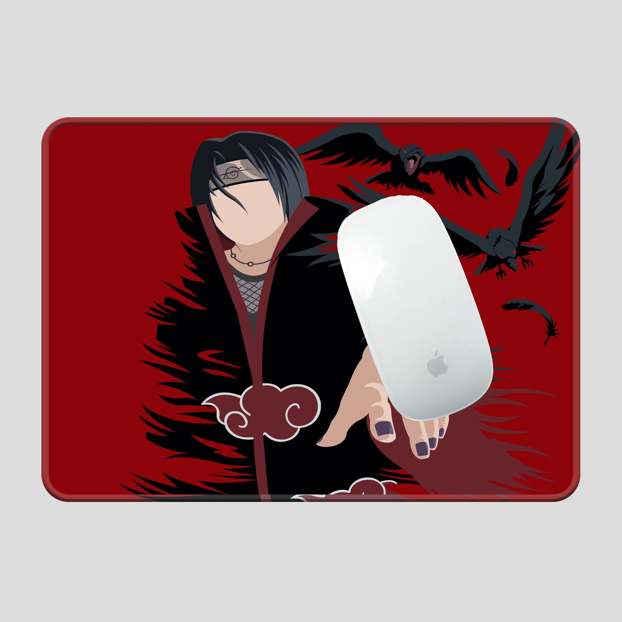 Itachi Uchiha Minimalist Sharingan – Naruto Anime Gaming Mousepad