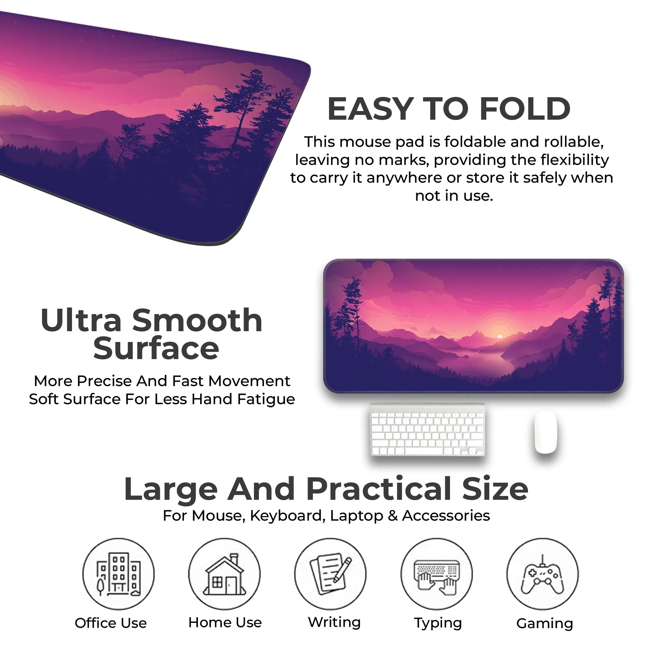 Dreamy Pink Twilight Deskmat