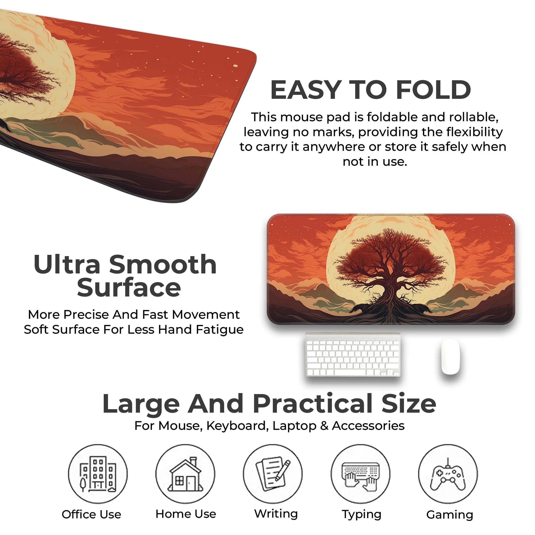 Ancient Sun Tree Art Deskmat