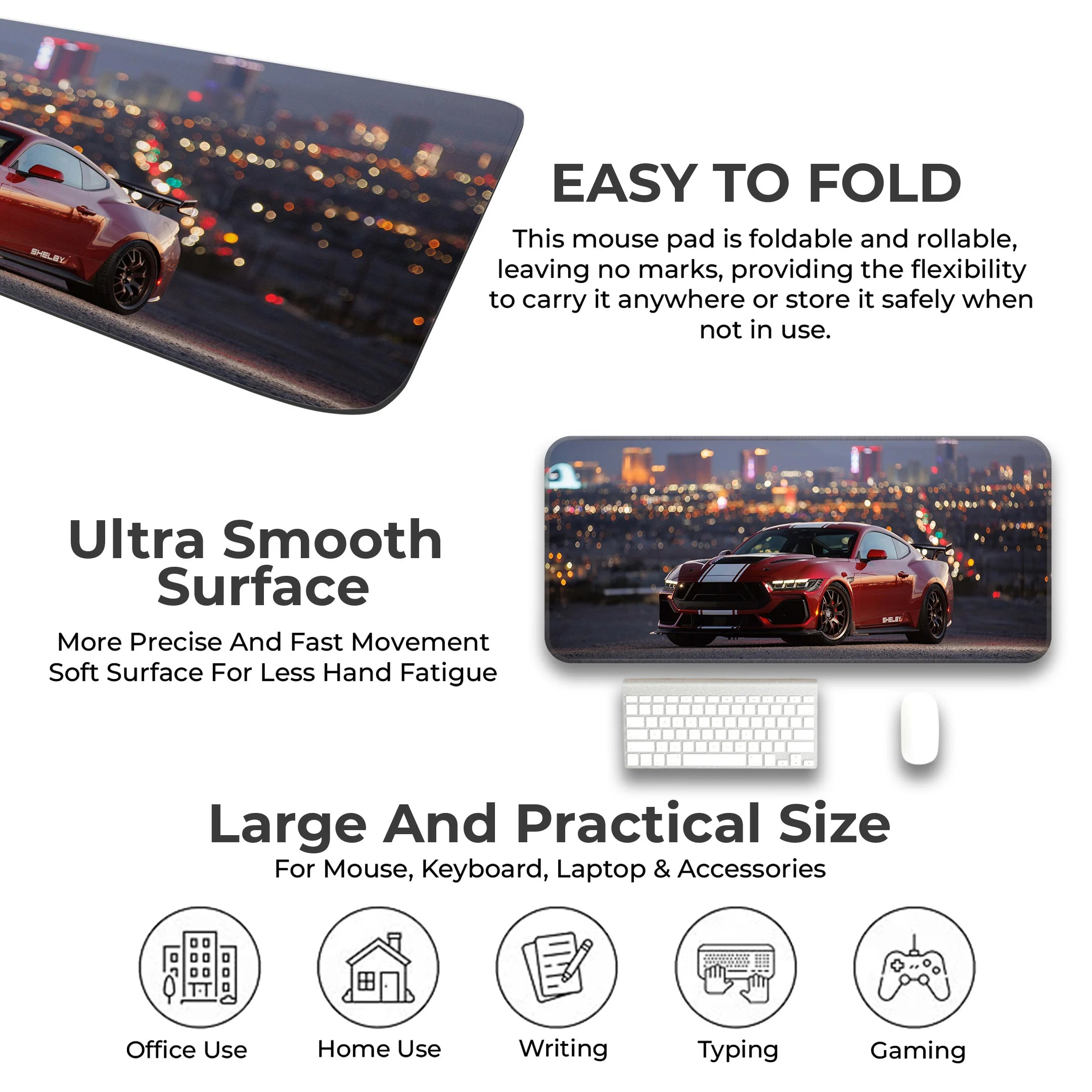 Night Drive Muscle Car Deskmat