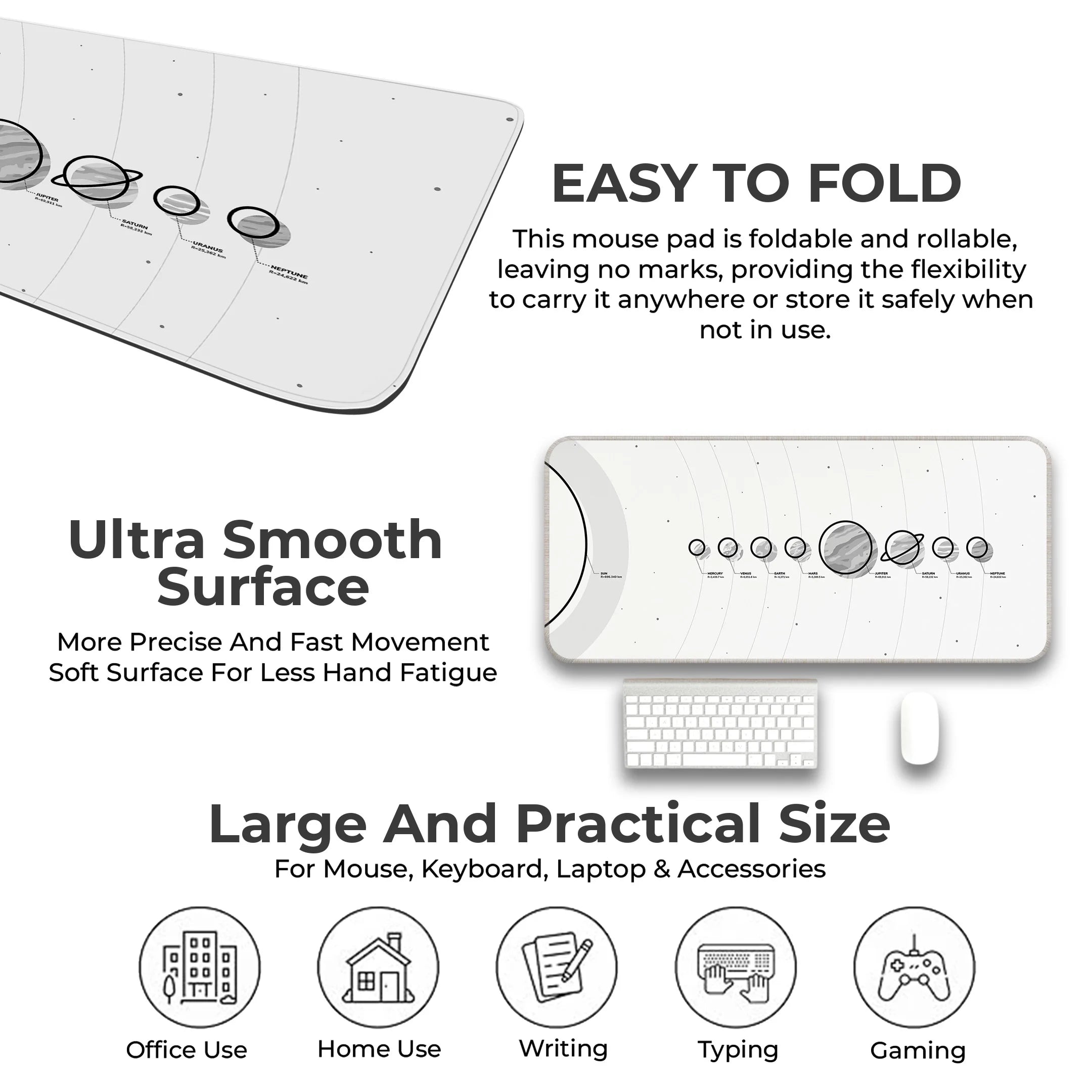 Solar white copia Deskmat