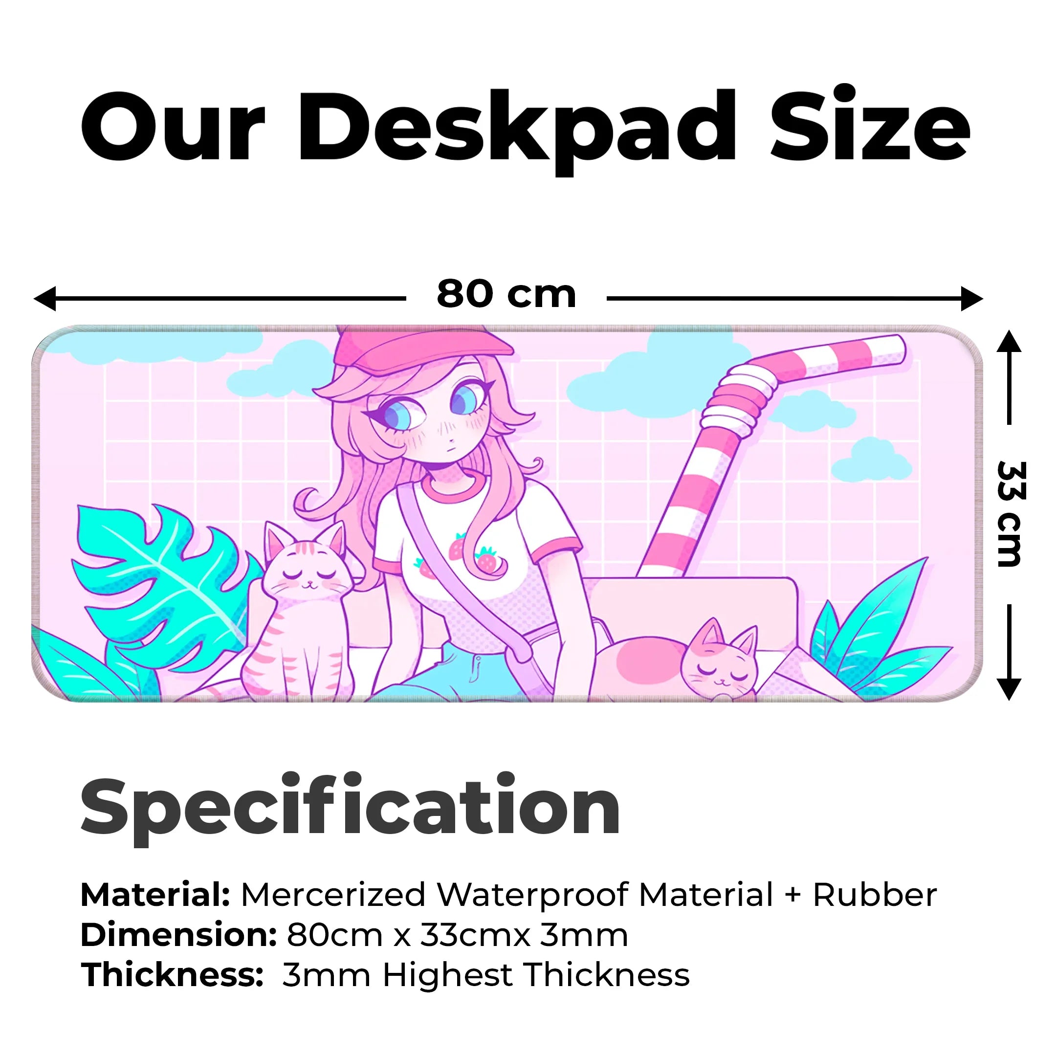 Kawai Fashion Girl Deskmat