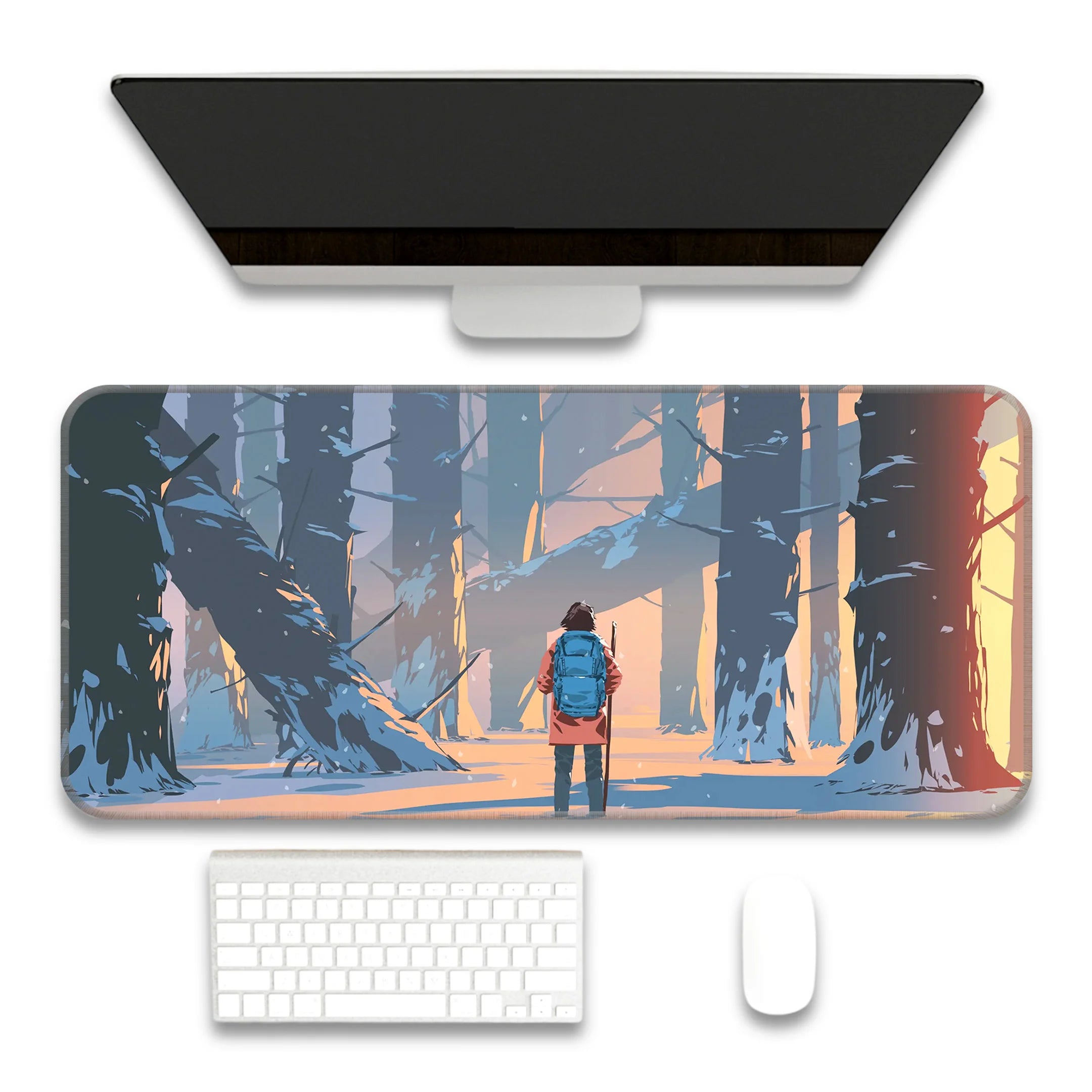 Snowy Forest Deskmat