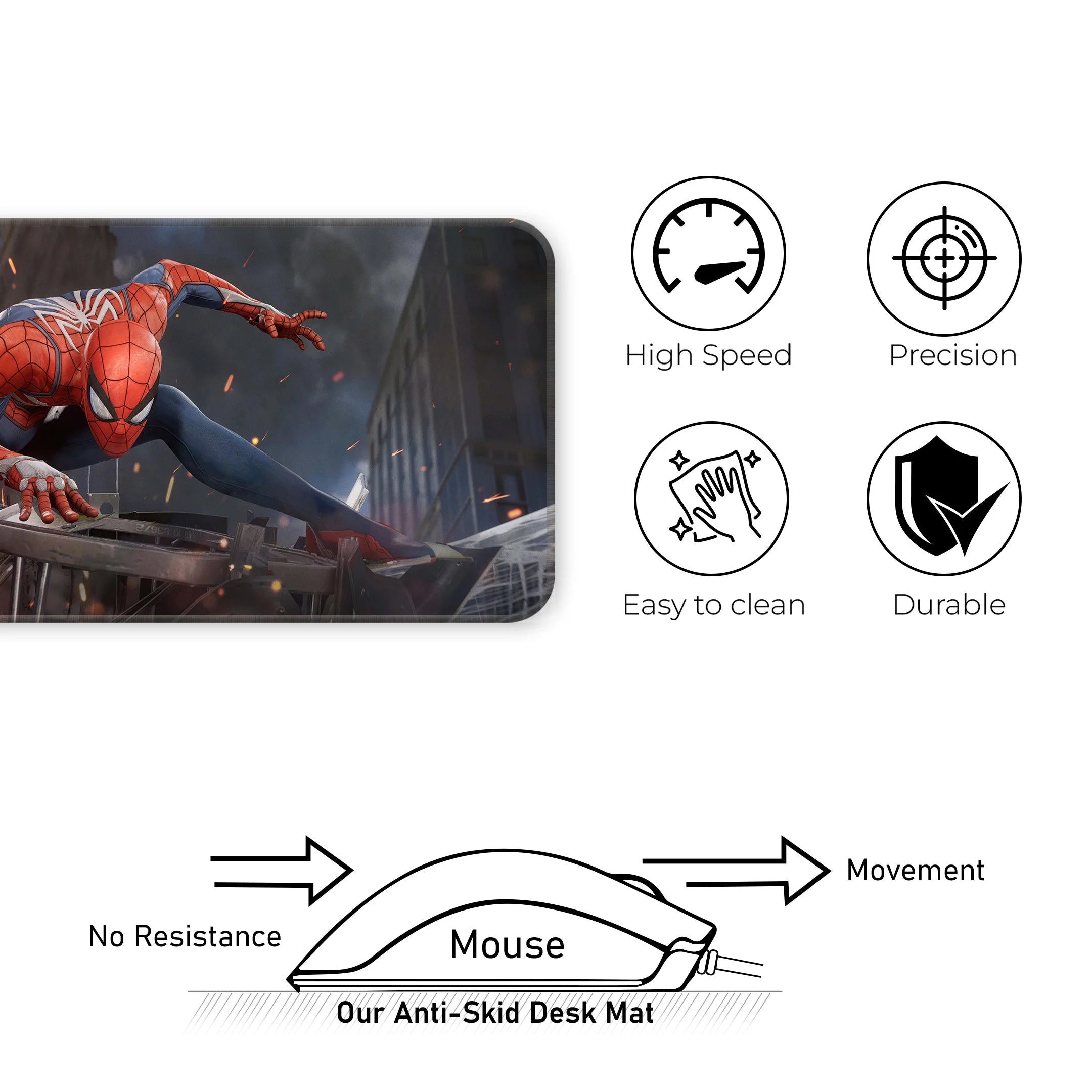 Spider-Man Heroic Leap Mat – Marvel Superhero Gaming Deskmat