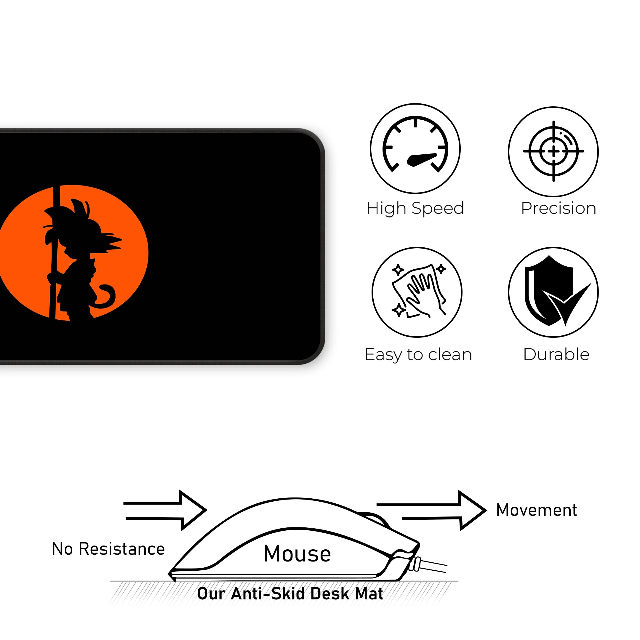 Son Goku Silhouette - Dragon Ball Deskmat