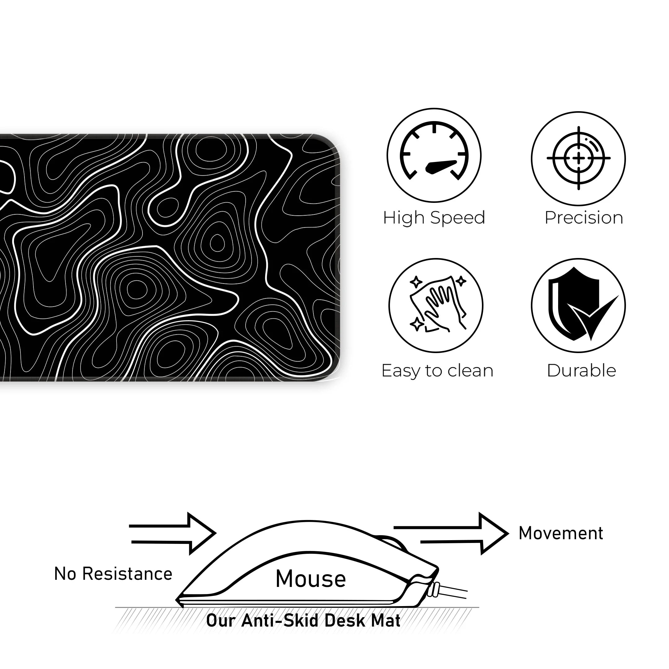 Minimalist Abstract Lines Mat – Modern Aesthetic Gaming Deskmat