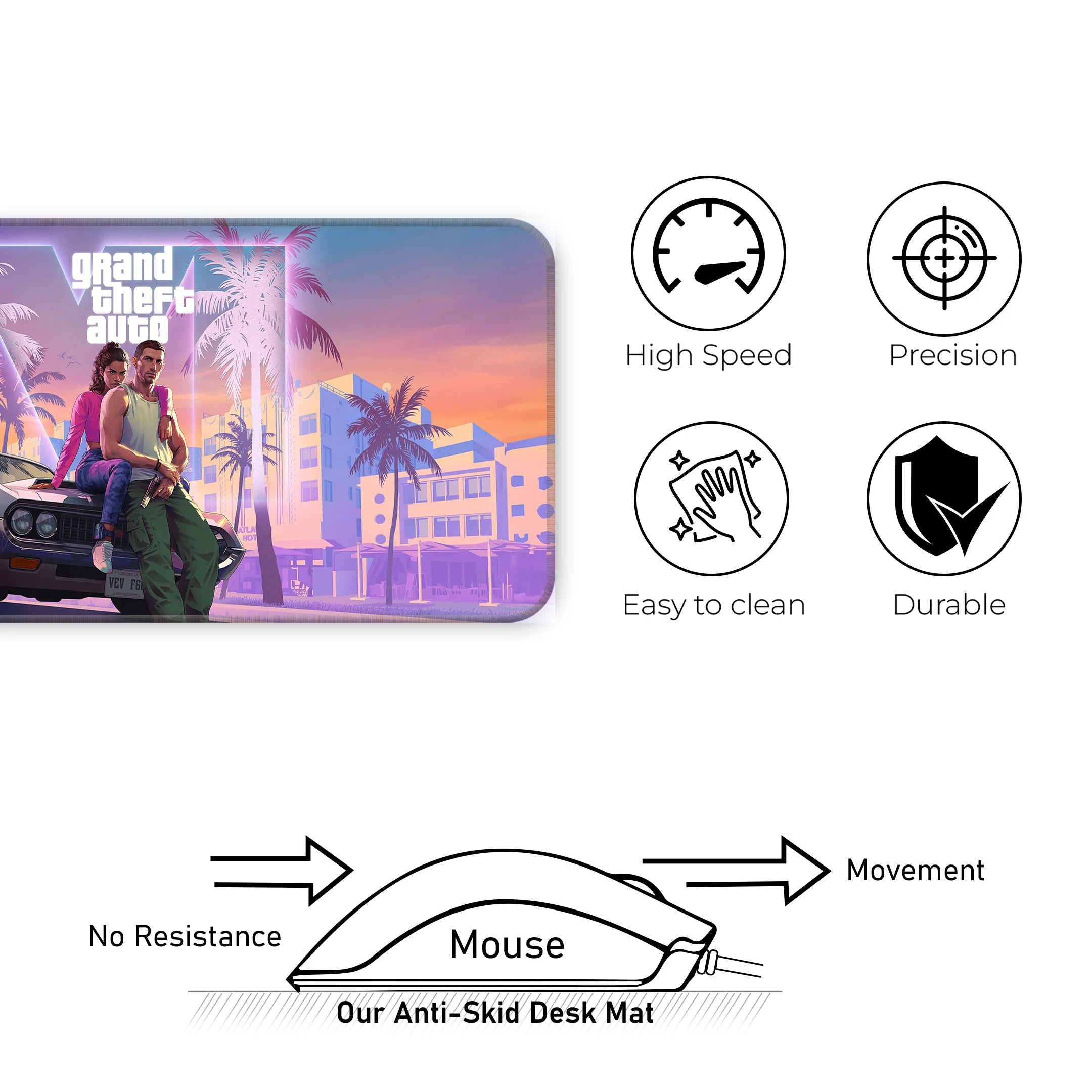 GTA VI Vice City Vibes Deskmat