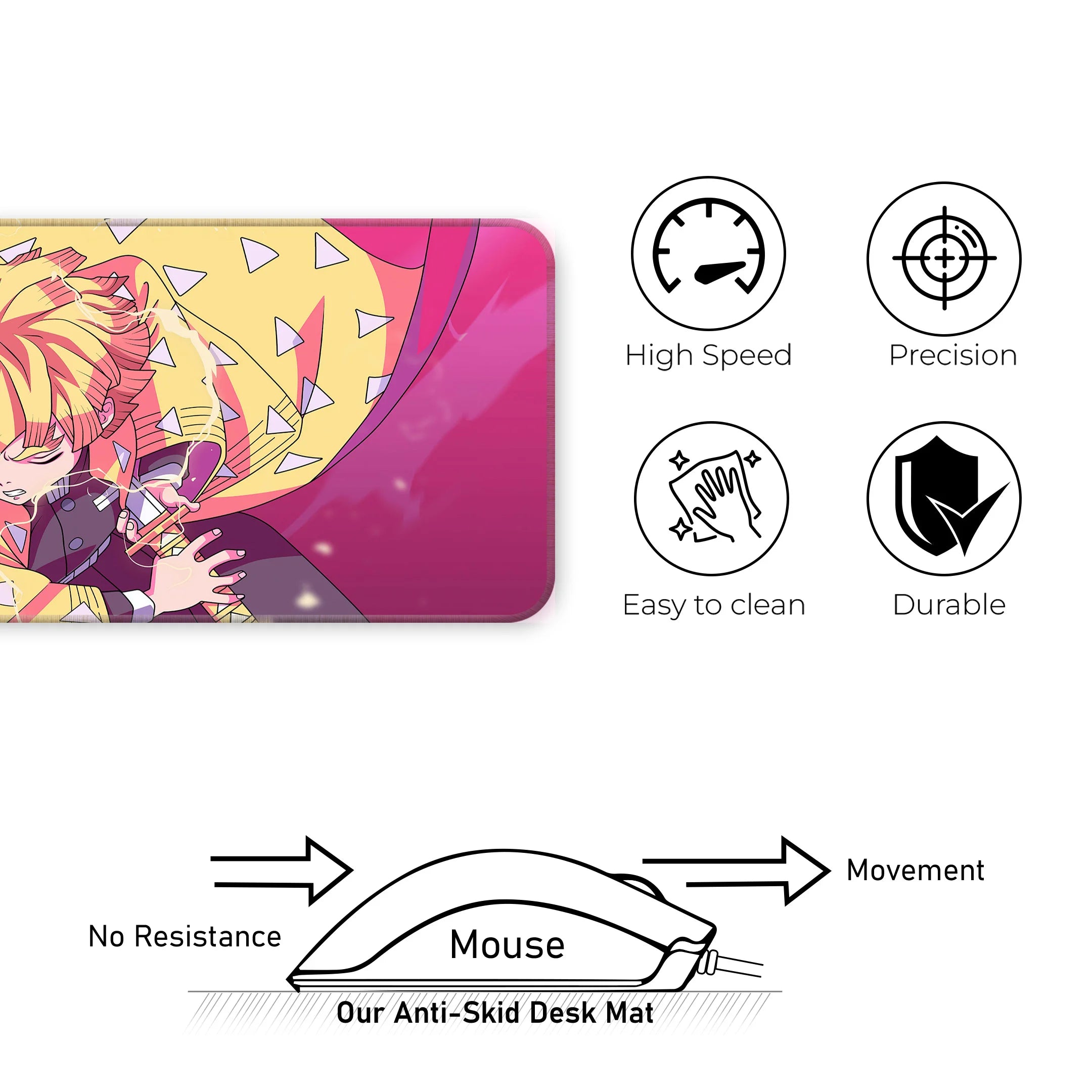 Zenitsu Agatsuma- Demon Slayer Deskmat