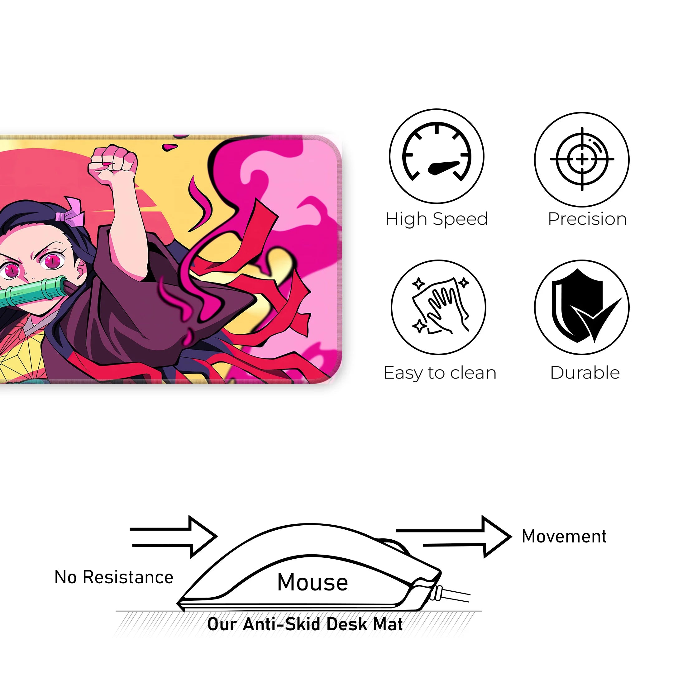 Nezuko Kamado Flame Aura Deskmat