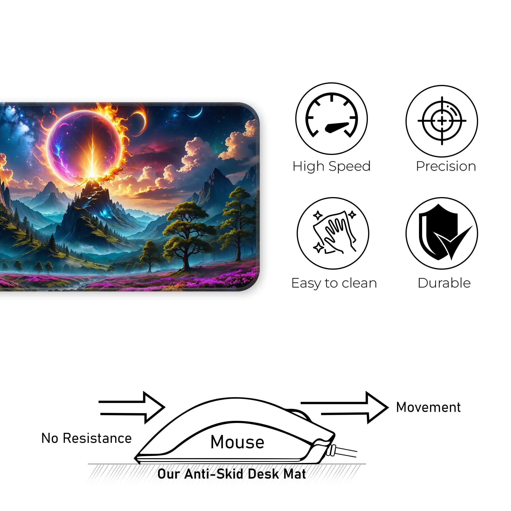 Cosmic Flames Fantasy Deskmat