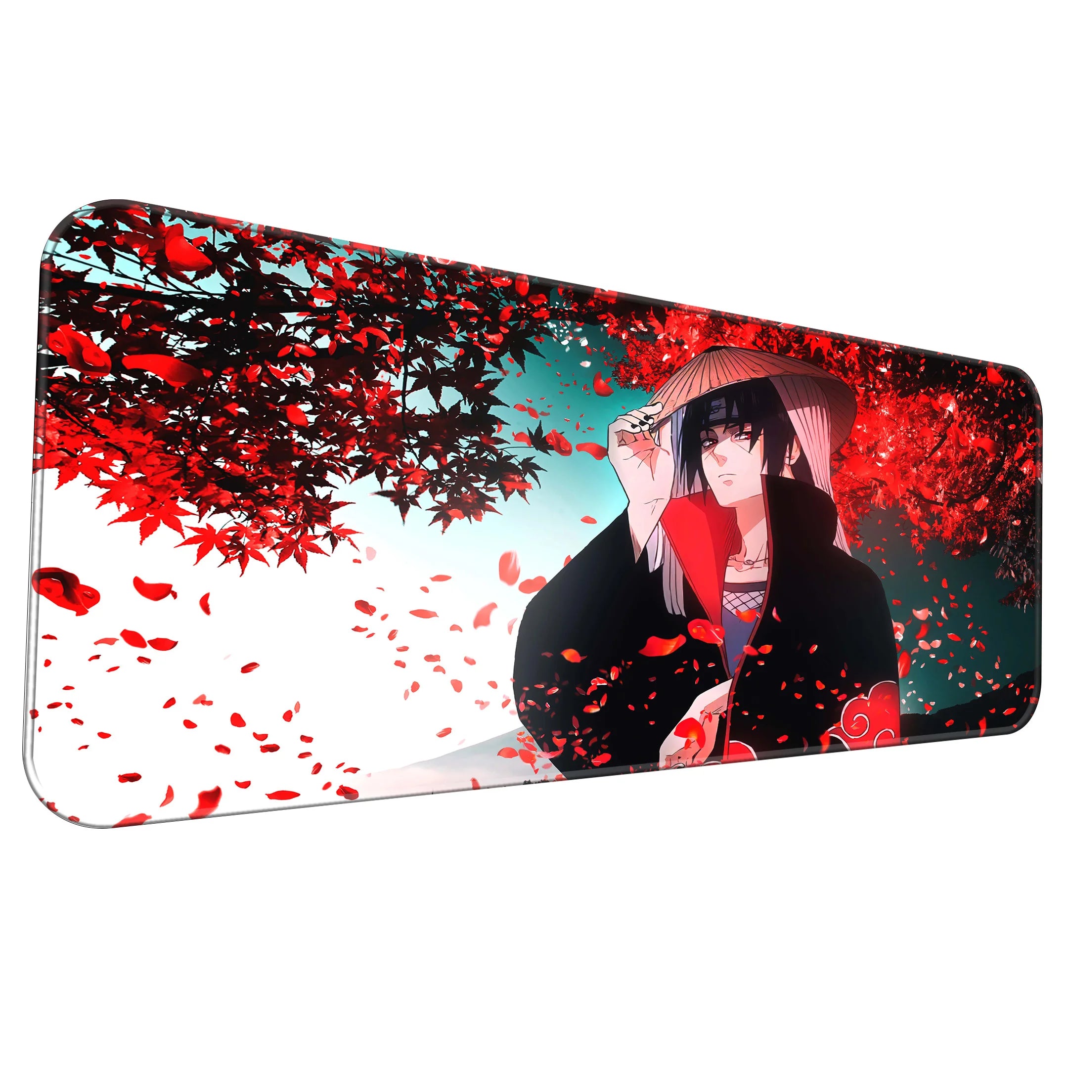 Itachi Uchiha Red Blossom Deskmat