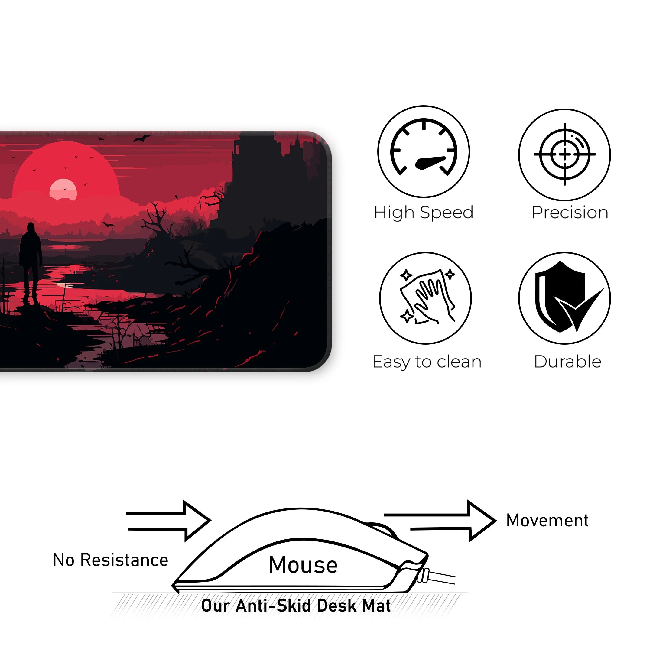 Crimson Twilight Apocalypse Deskmat