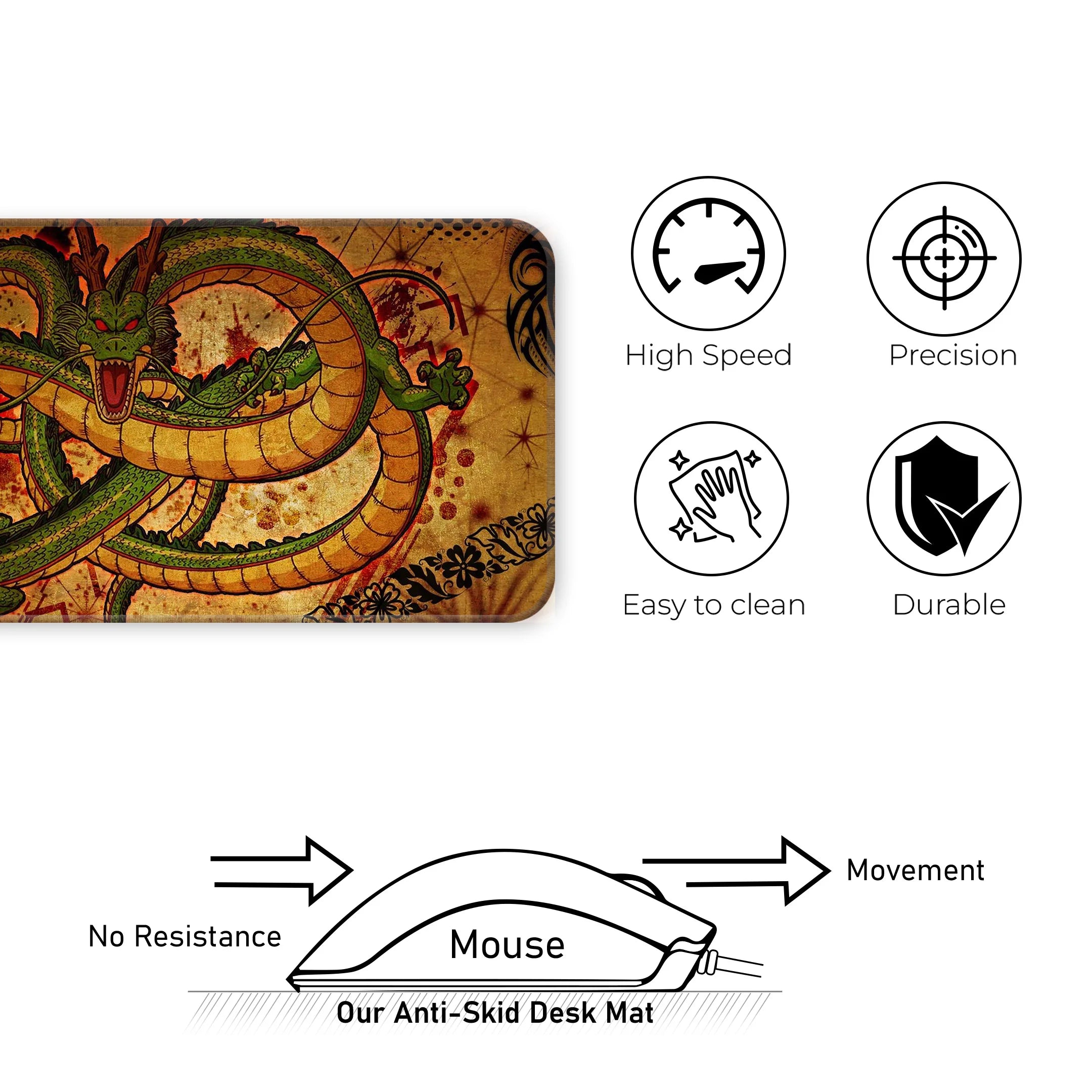 Dragon Shenron Vintage Art  Deskmat