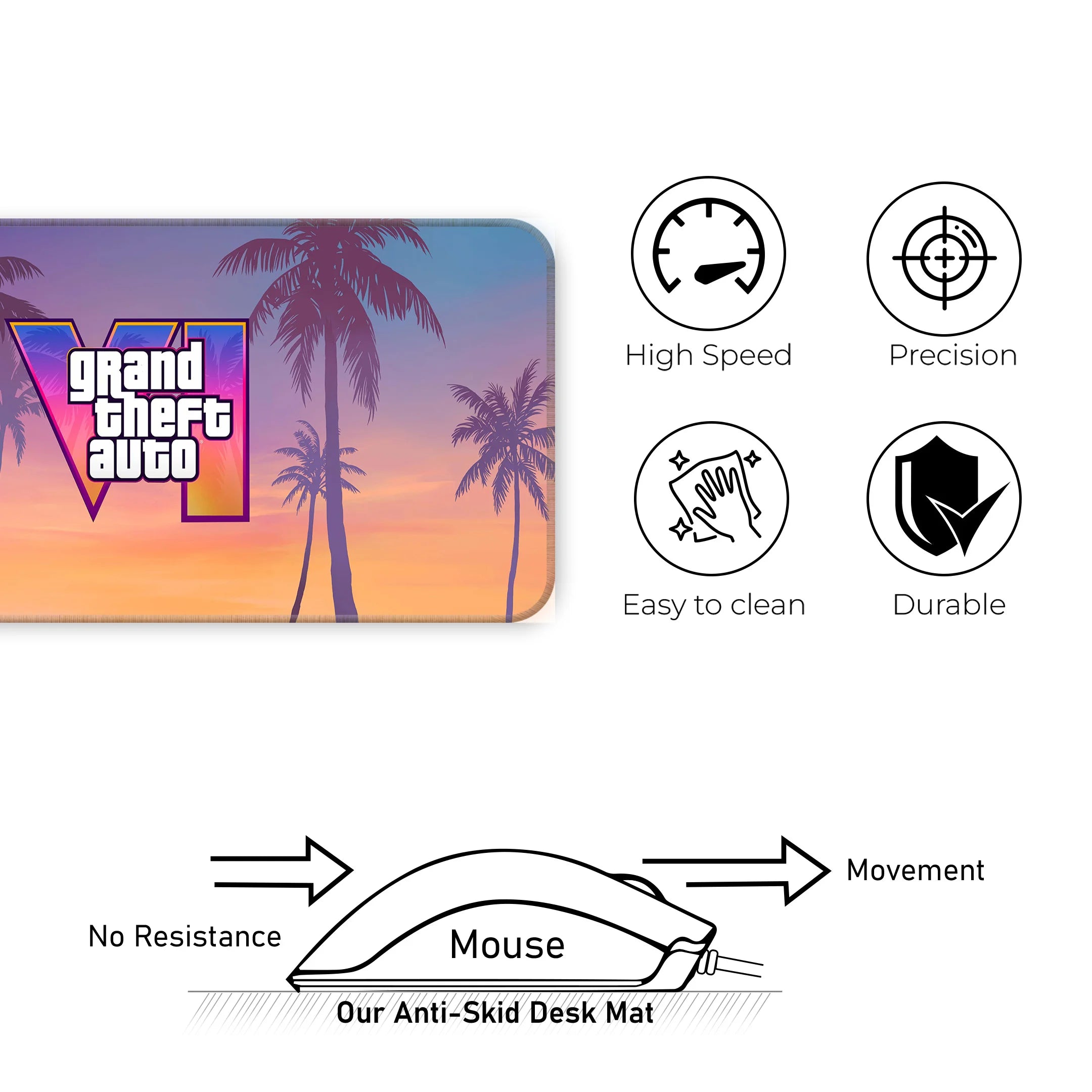 GTA Vice City Neon Vibes Deskmat