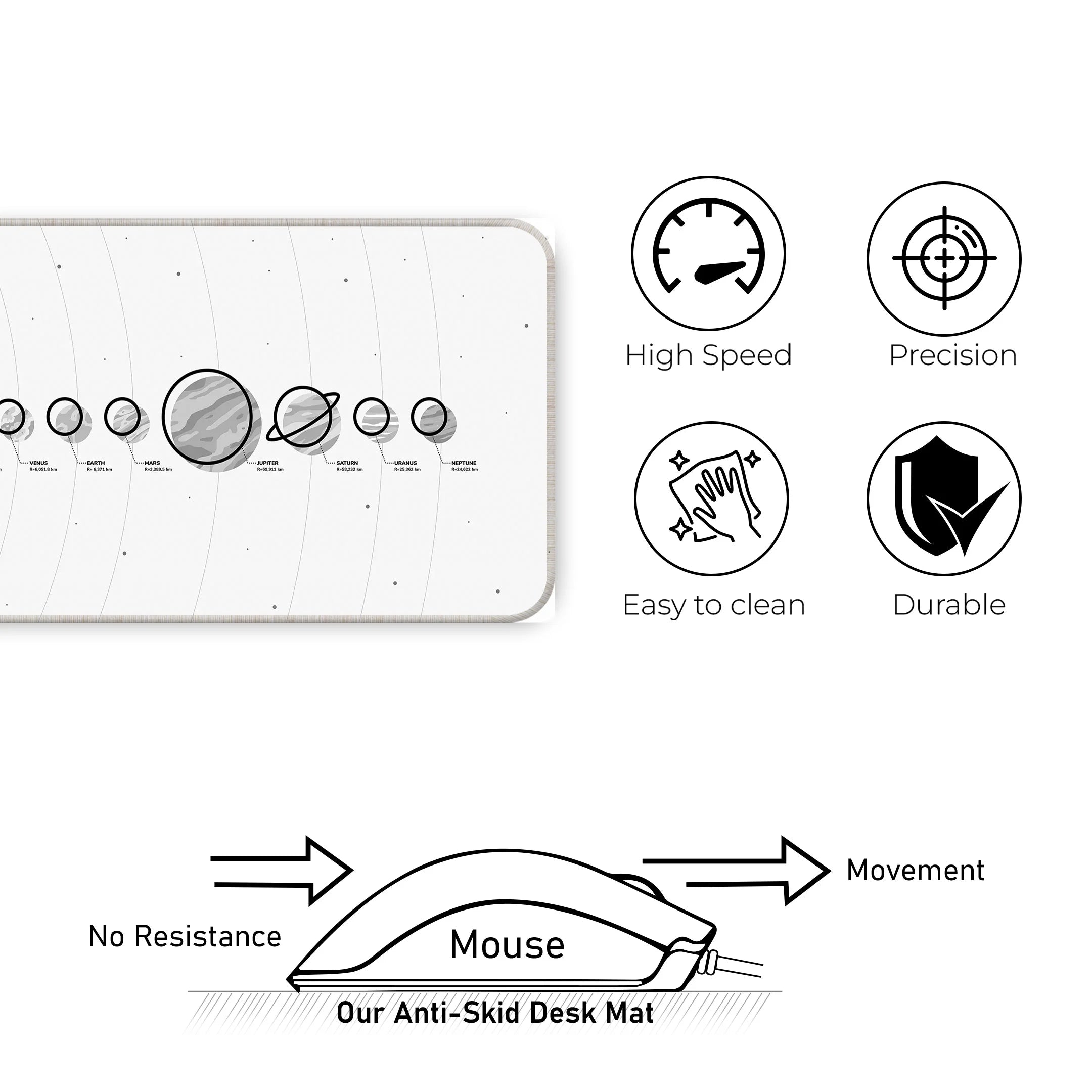 Solar white copia Deskmat