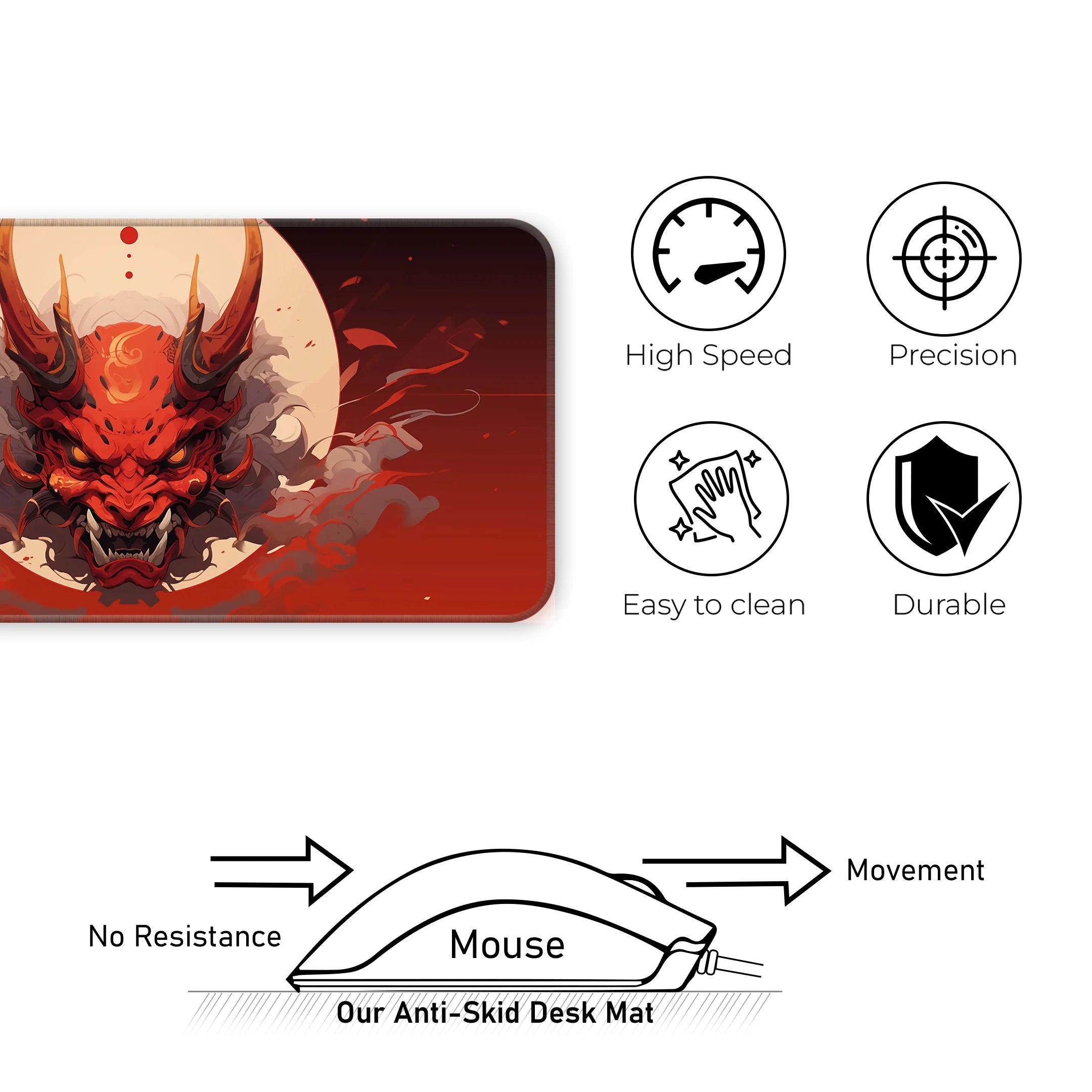 Oni Demon Mask Art Deskmat