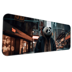 Panda in the hood Deskmat